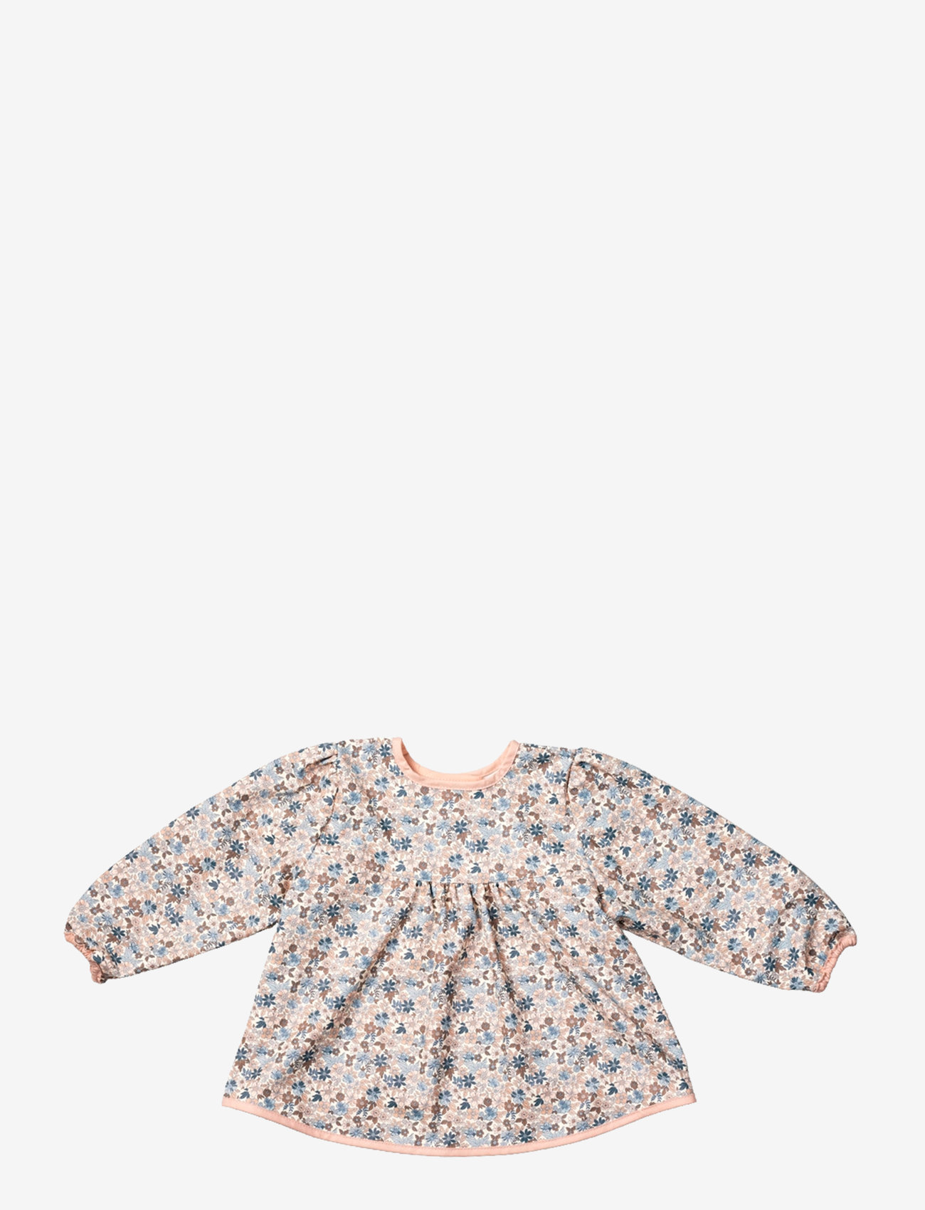 Elodie Details - Long Sleeved Baby Bib Blue Garden Light - långärmad haklappar - blue garden light - 1