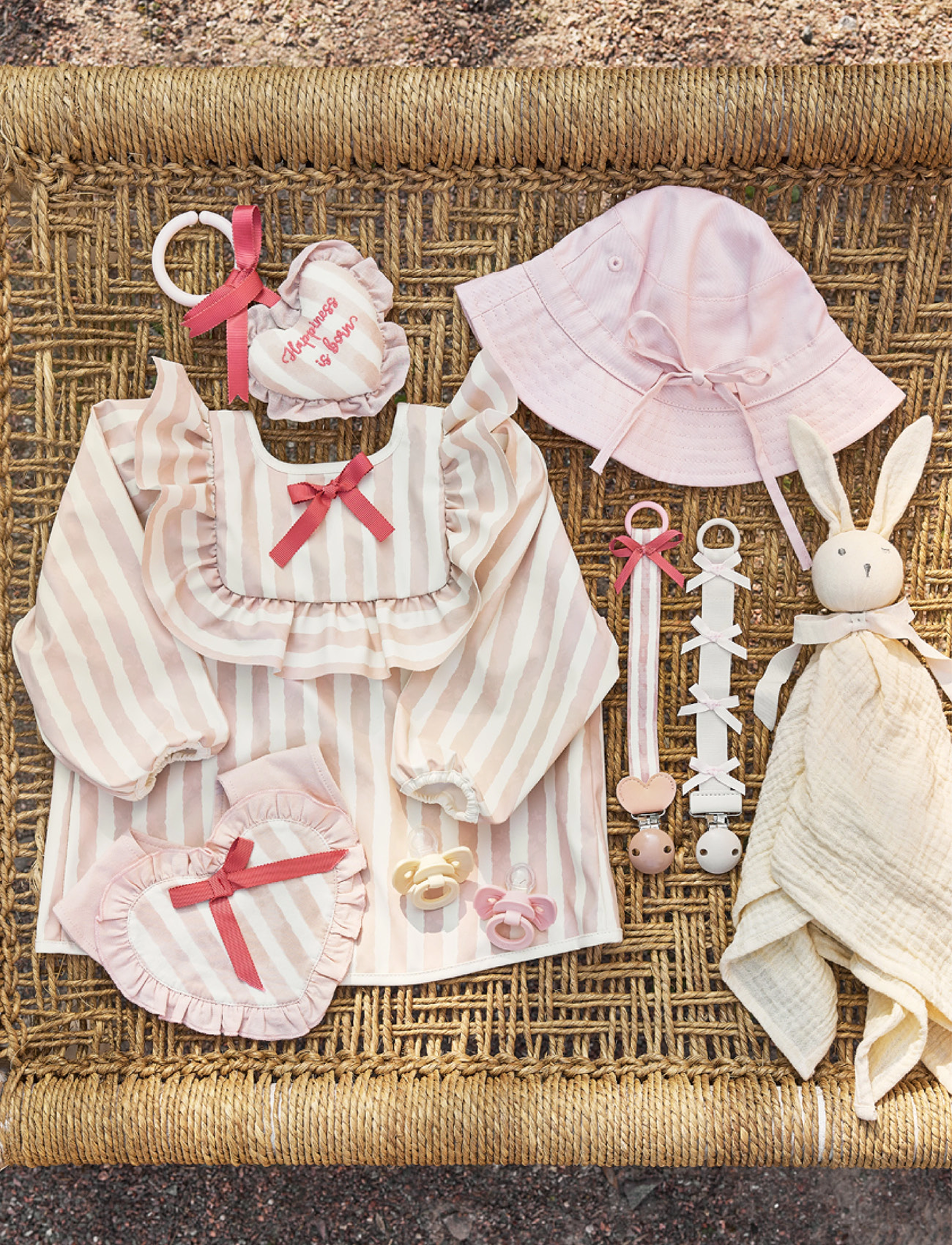 Elodie Details - Longsleeved Baby Bib - Candy Stripes - langærmet bluse - candy stripes - 3