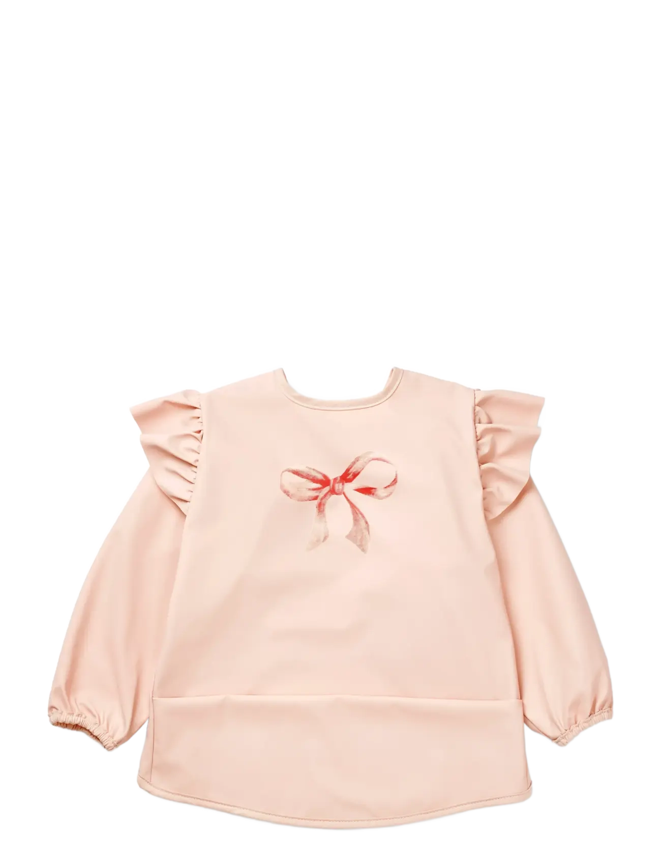 Elodie Details Long Sleeved Baby Bib Rosy Bow, One Size, Bibs, Rosa - Sleeve Bib, Kinder