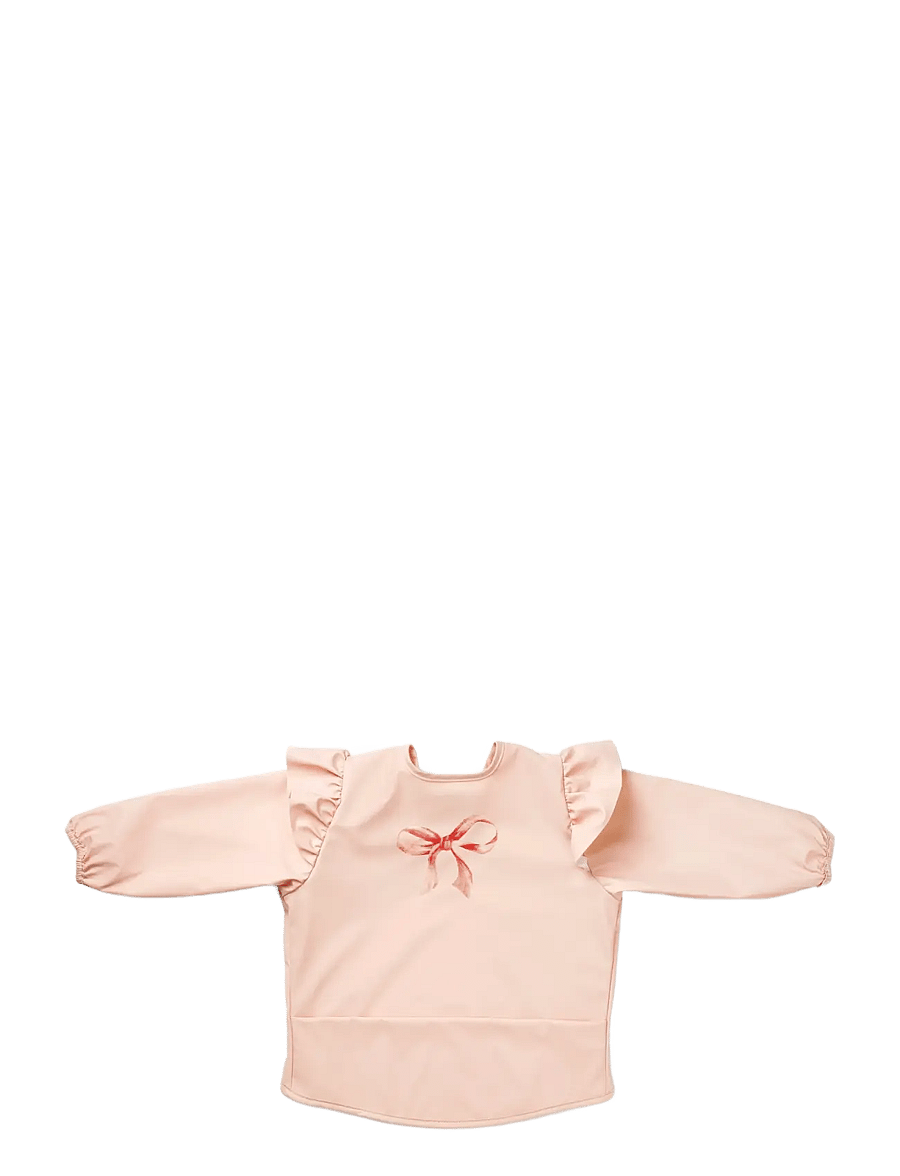 Elodie Details - Long sleeved Baby Bib Rosy Bow - langerma smekkbuxur - rosy bow - 1