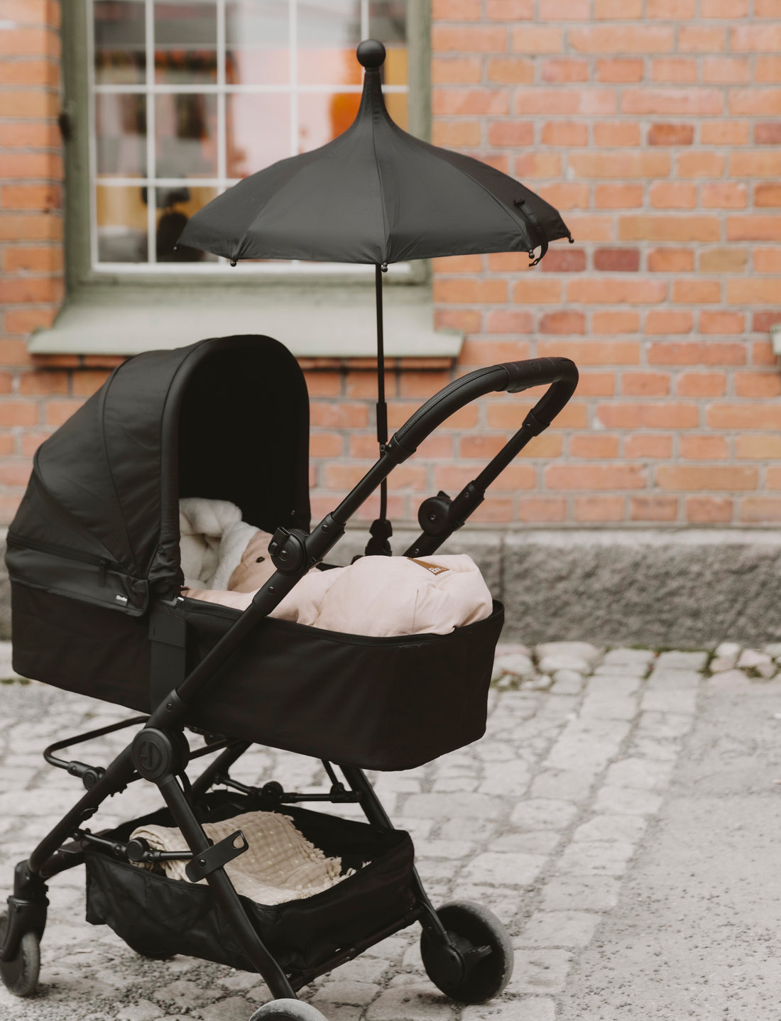 Stroller top parasol umbrella