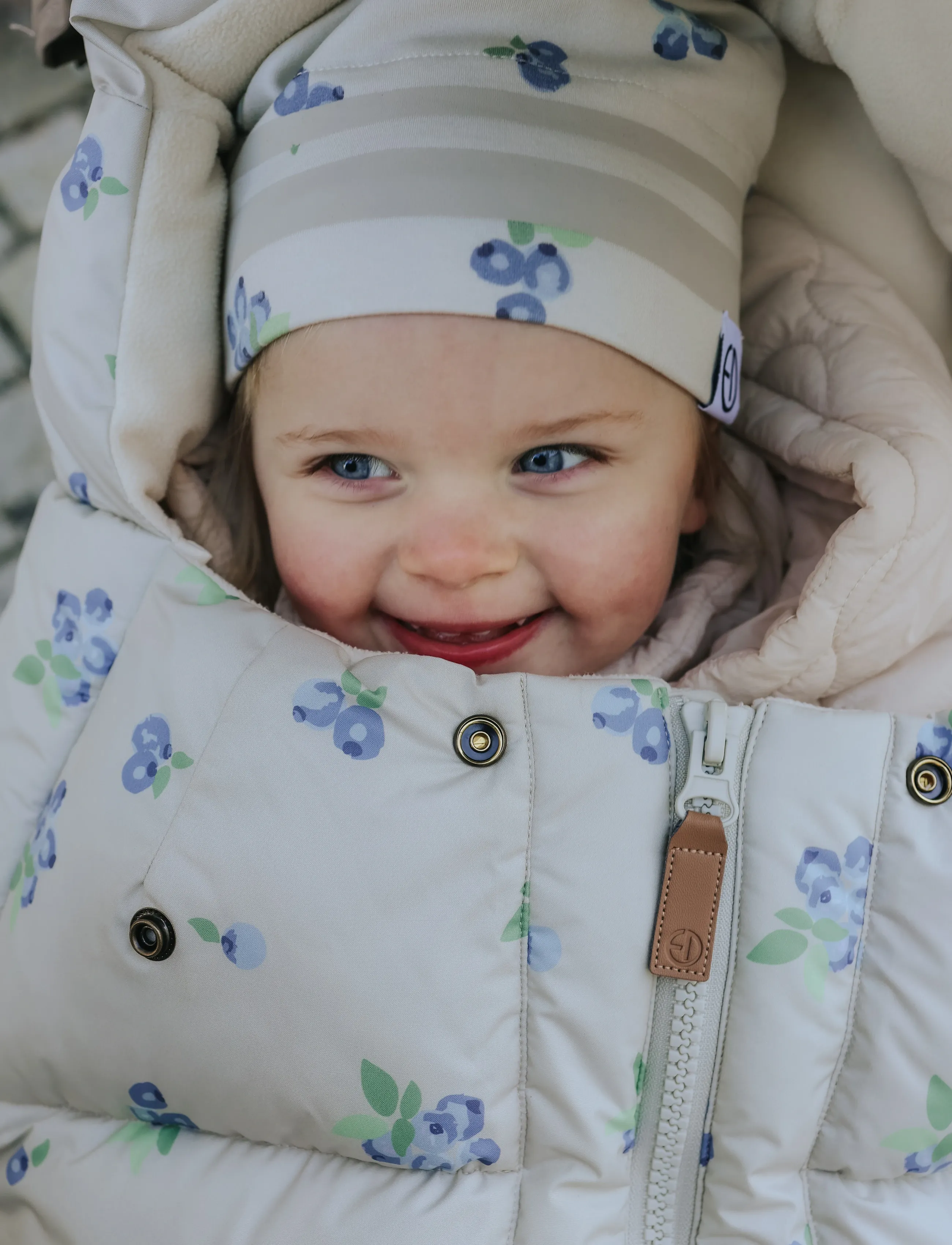 Elodie Details Baby Overall Blueberry Bliss 0-6M, 0-6M, Cream, Overalls > Termo-Overalls, Børn