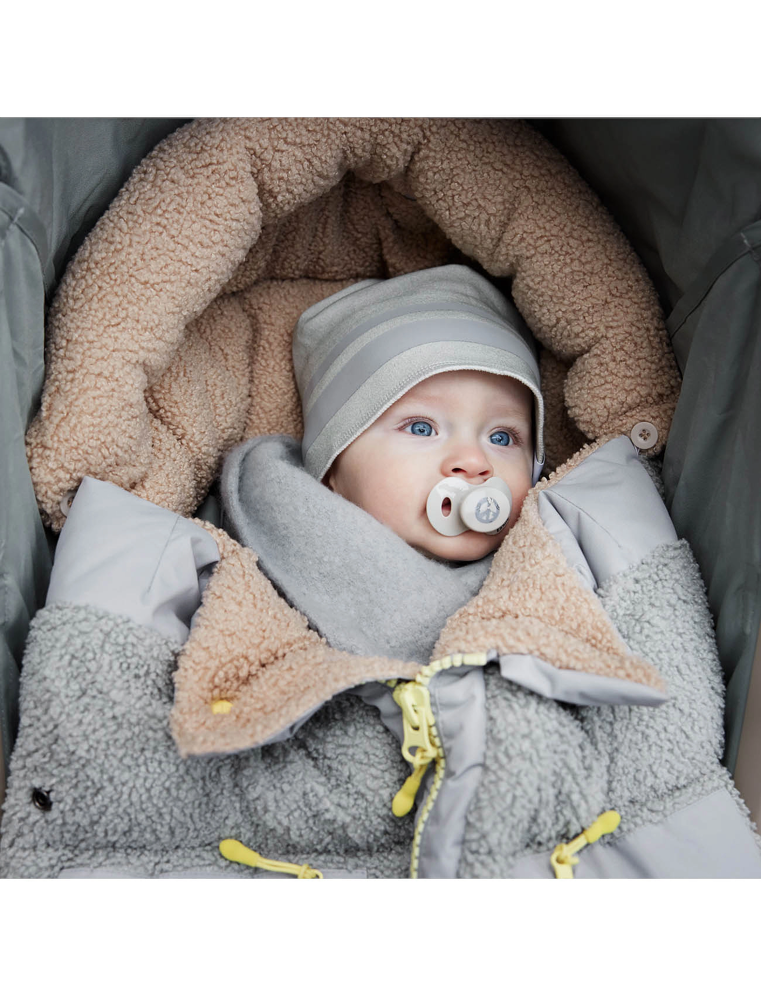 Elodie Details Winter Beanie Utility Green 1-2Y, Refleks Hue, Blå, Str: 6-12MONTHS
