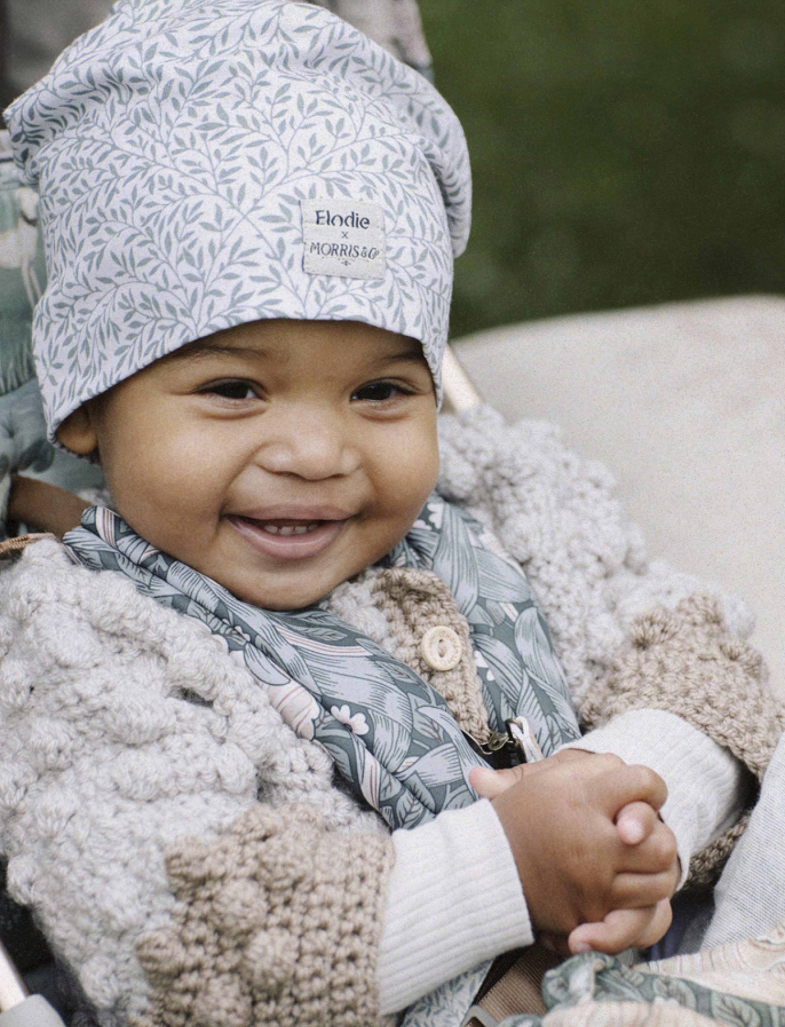 Elodie Details Logo Beanie Standen, 6-12M, Hats, Grün - Beanie, Kinder