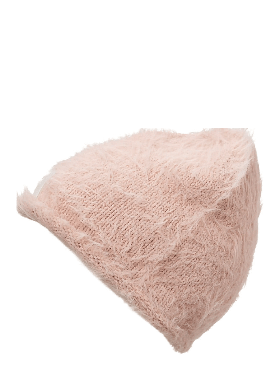 Elodie Details - Furry Knit Beanie - Powder Pink - kootud mütsid - powder pink - 2