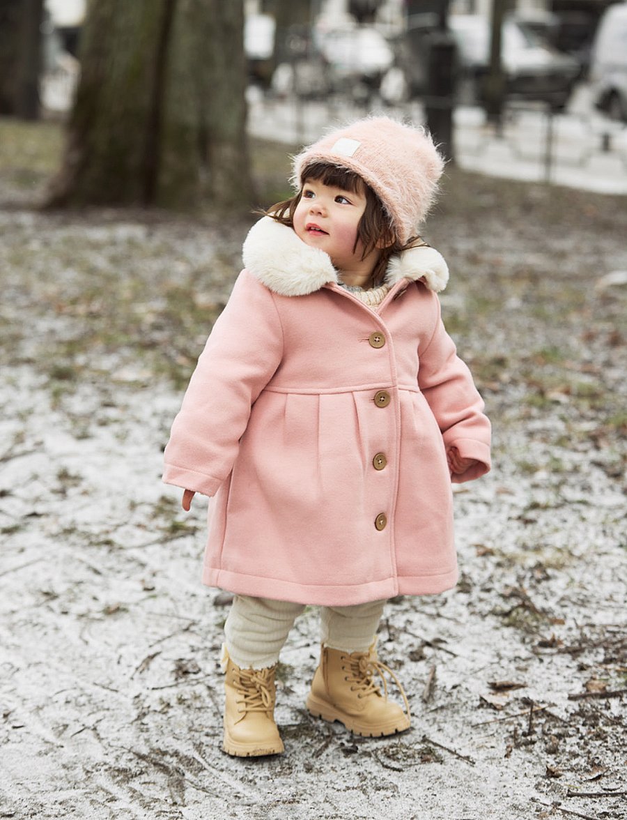 Elodie Details - Furry Knit Beanie - Powder Pink - kootud mütsid - powder pink - 4