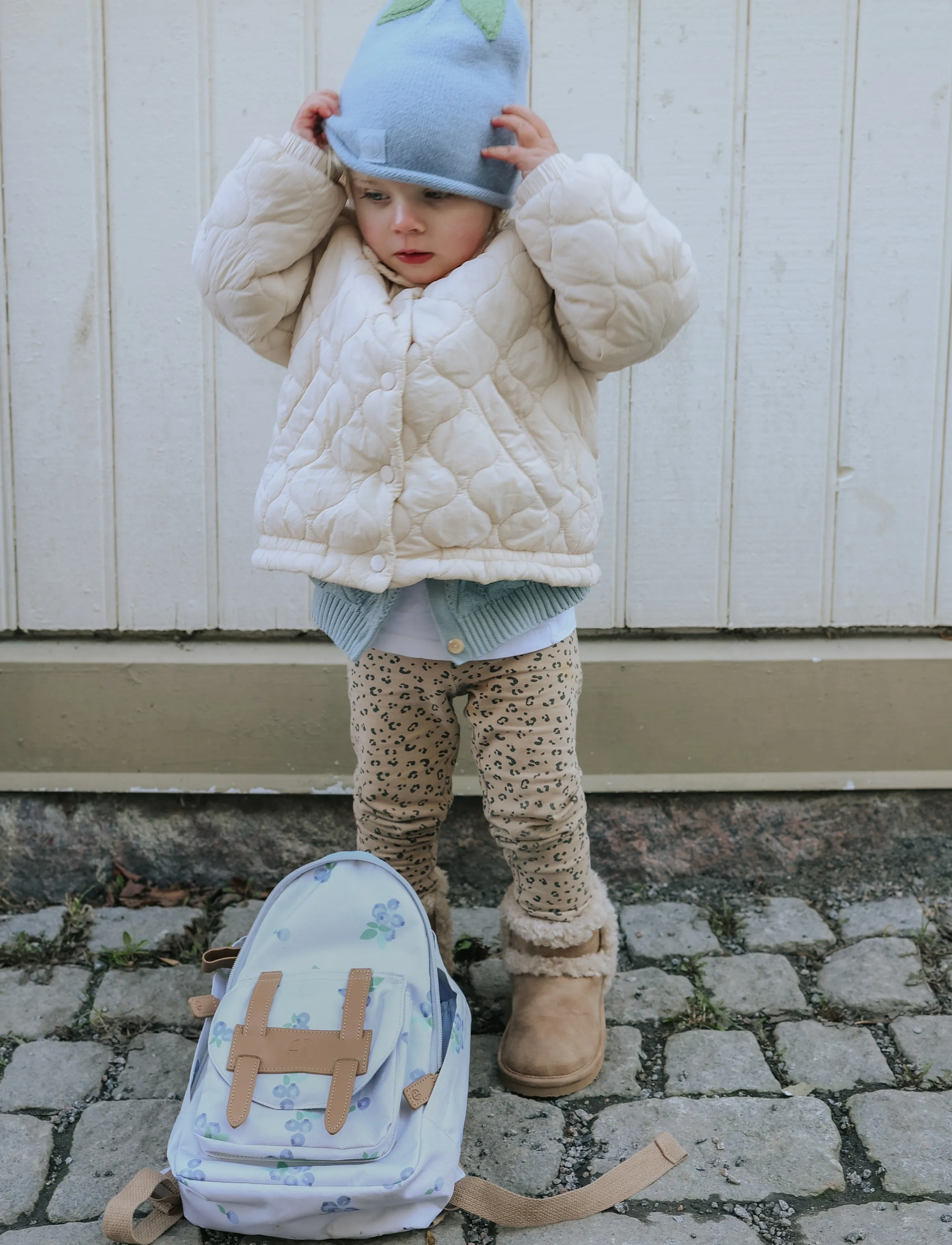 Elodie Details - Furry Knit Beanie Blueberry Bliss 0-6m - beanies - blueberry bliss - 3