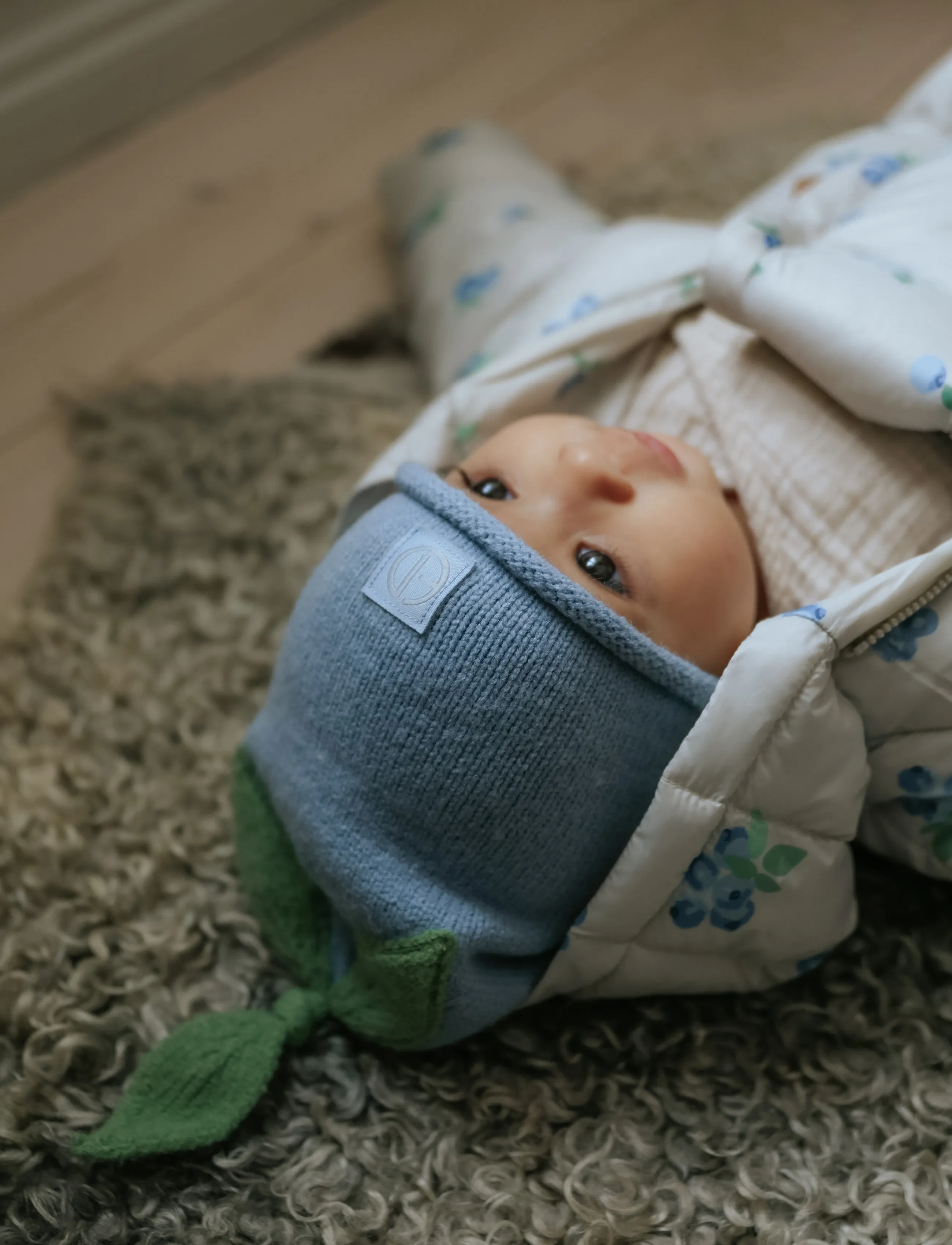 Elodie Details - Furry Knit Beanie Blueberry Bliss 0-6m - beanies - blueberry bliss - 5
