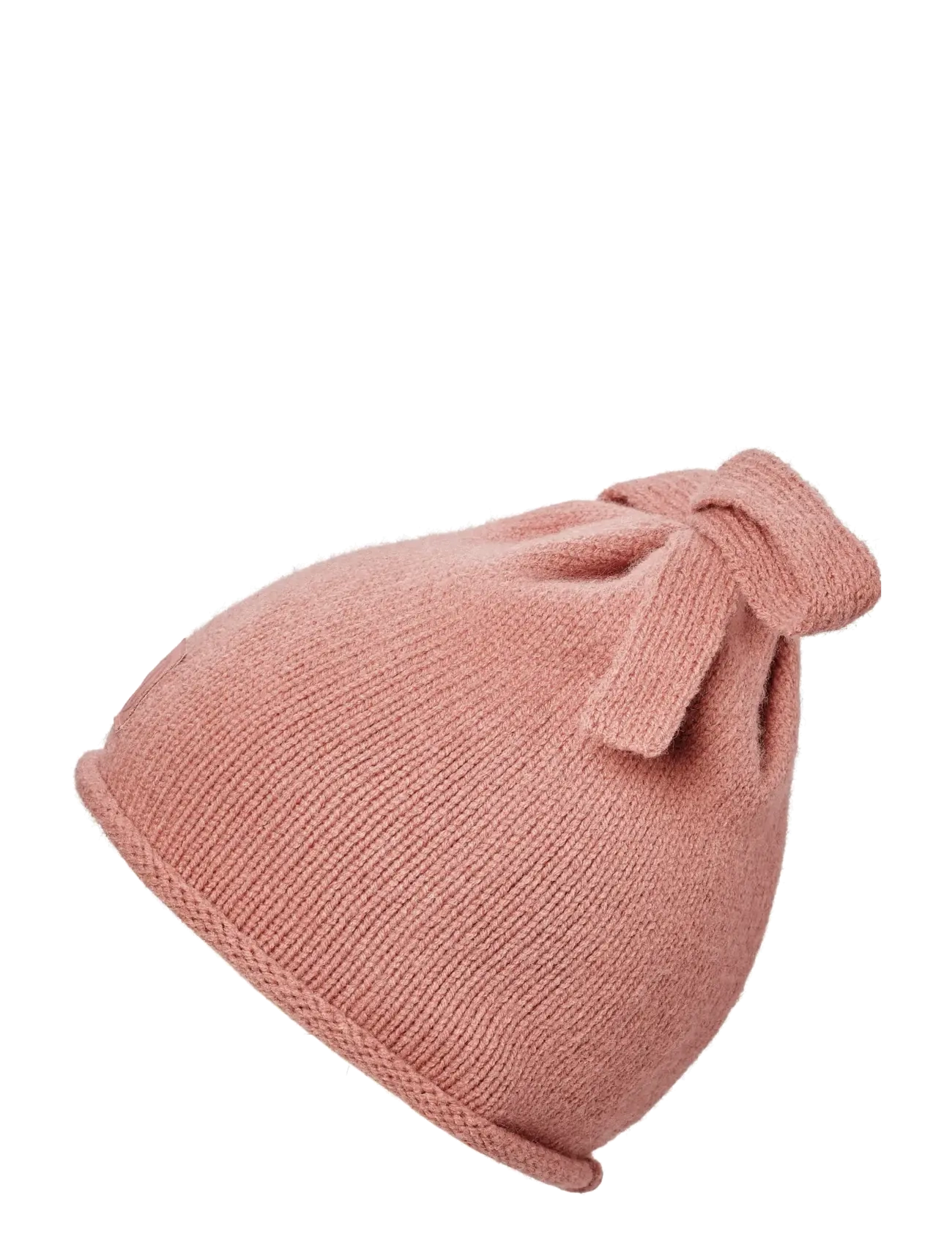 Elodie Details - Furry Knit Beanie Rosy Bow 2-3yr - beanies - rosy bow - 2