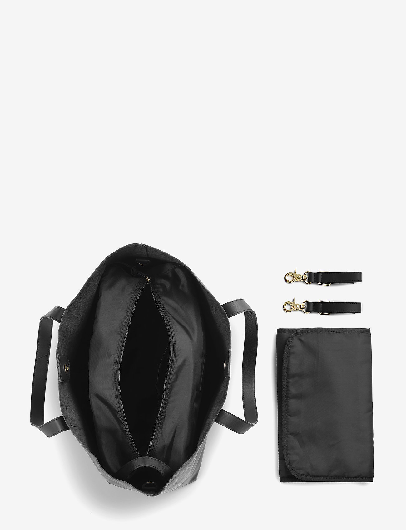 Elodie Details - Changing  Bag - Black Leather - pusletasker - black - 1
