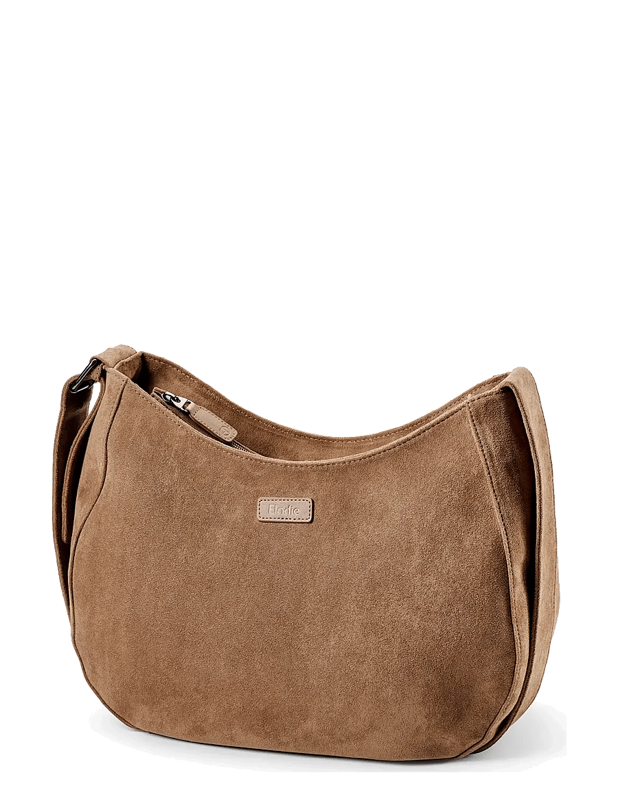 Elodie Details - Elodie Changing Bag Moon Bag Suede - pusletasker - brown - 2