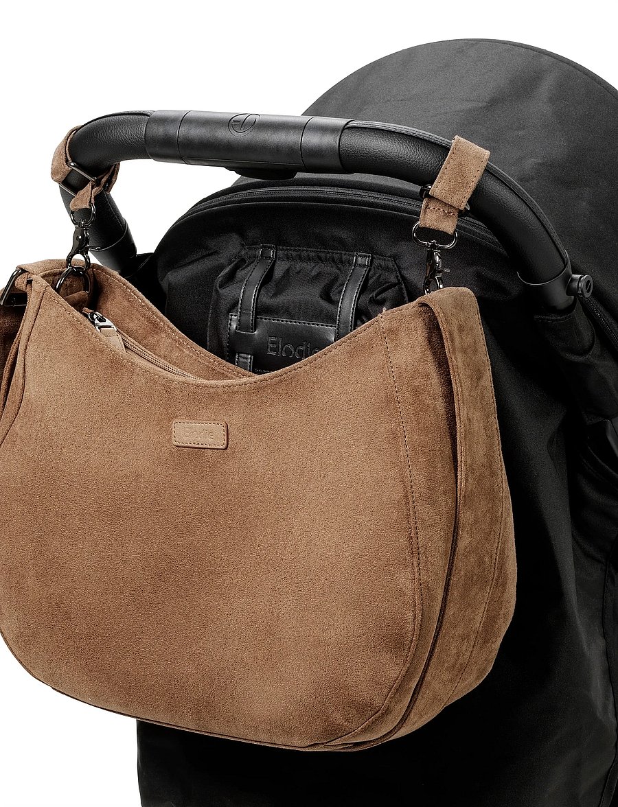 Elodie Details - Elodie Changing Bag Moon Bag Suede - pusletasker - brown - 0