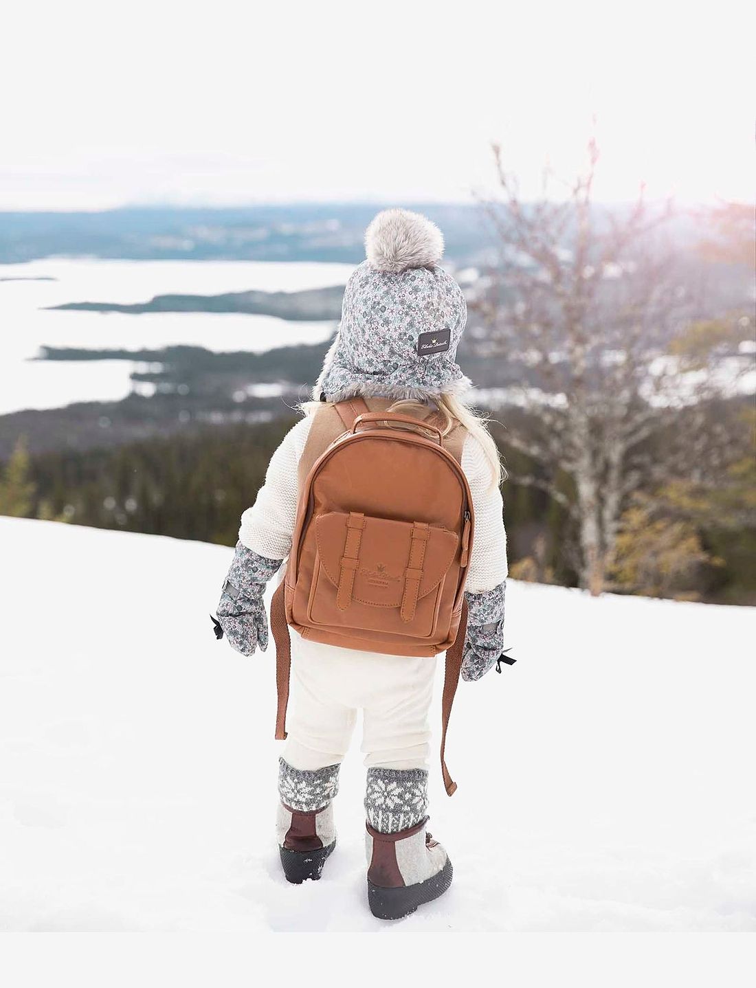 Elodie Details Backpack Mini Chestnut Leather Rugzakken Boozt