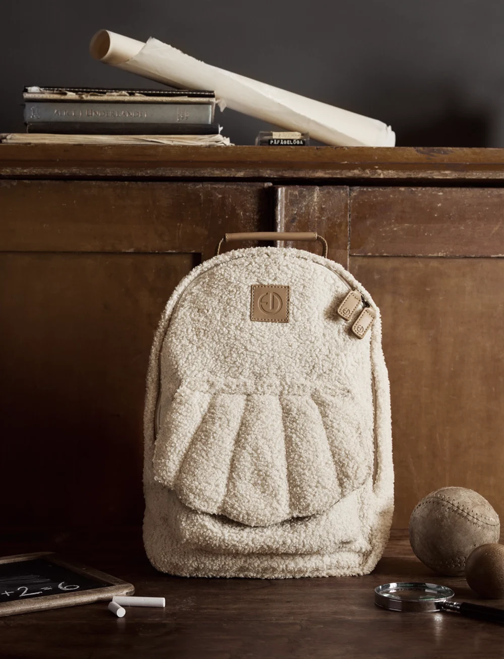 Elodie Details - BackPack MIDI - White Boucle - ryggsäckar - white boucle - 0