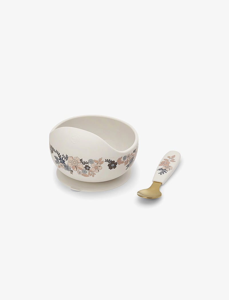 Elodie Details - Silicone Bowl Set - Blue Garden Light - Õhtusöögikomplektid - blue garden light - 1