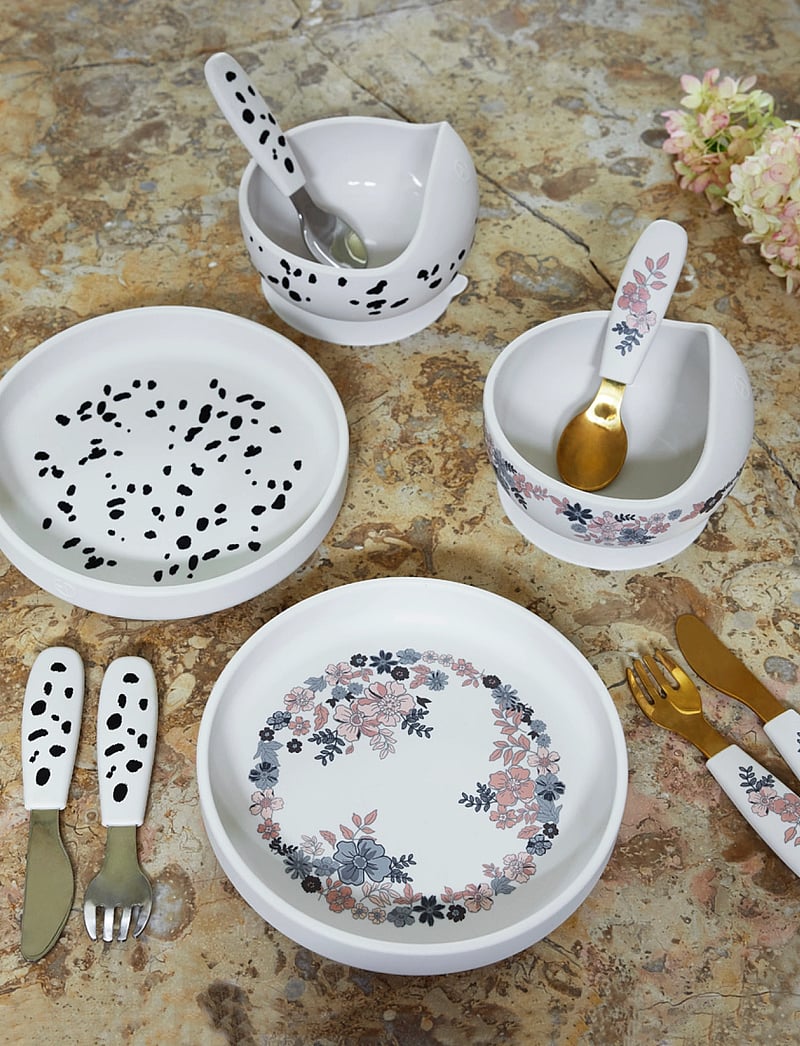 Elodie Details - Silicone Bowl Set - Blue Garden Light - Õhtusöögikomplektid - blue garden light - 0