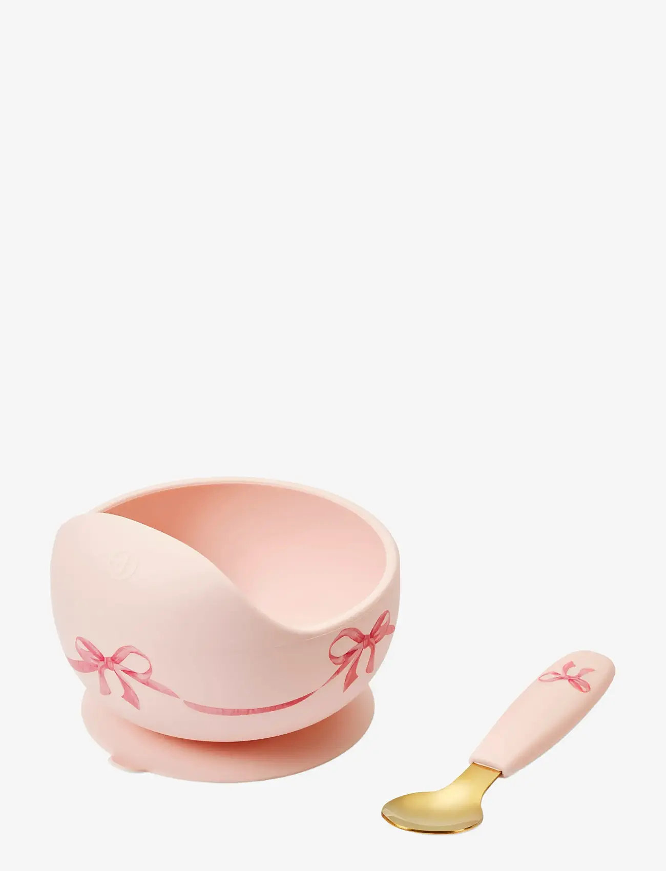 Elodie Details - Silicone Bowl Set Rosy Bow - Õhtusöögikomplektid - rosy bow - 1