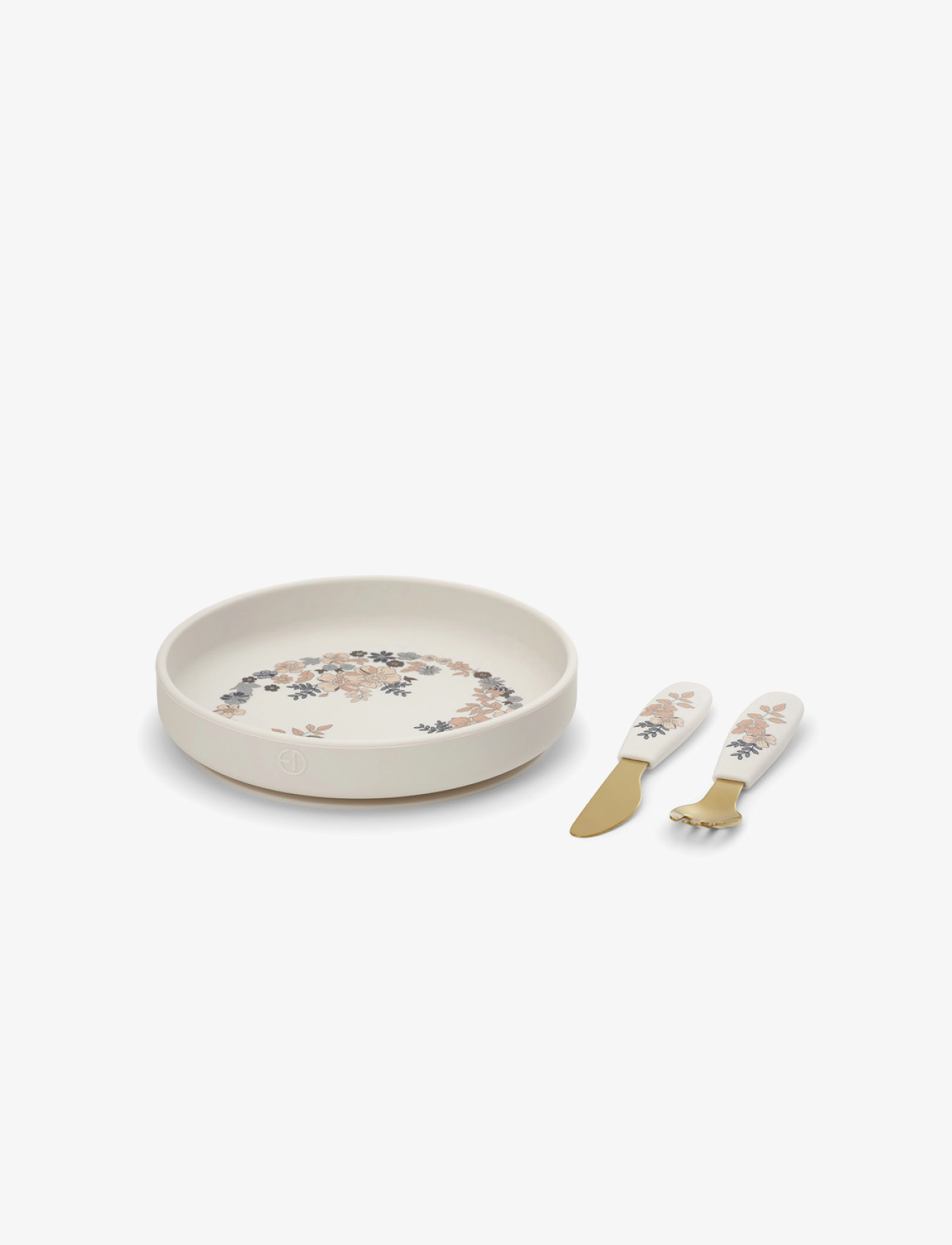 Elodie Details - Silicone Plate Set - Blue Garden Light - essgeschirr - blue garden light - 0