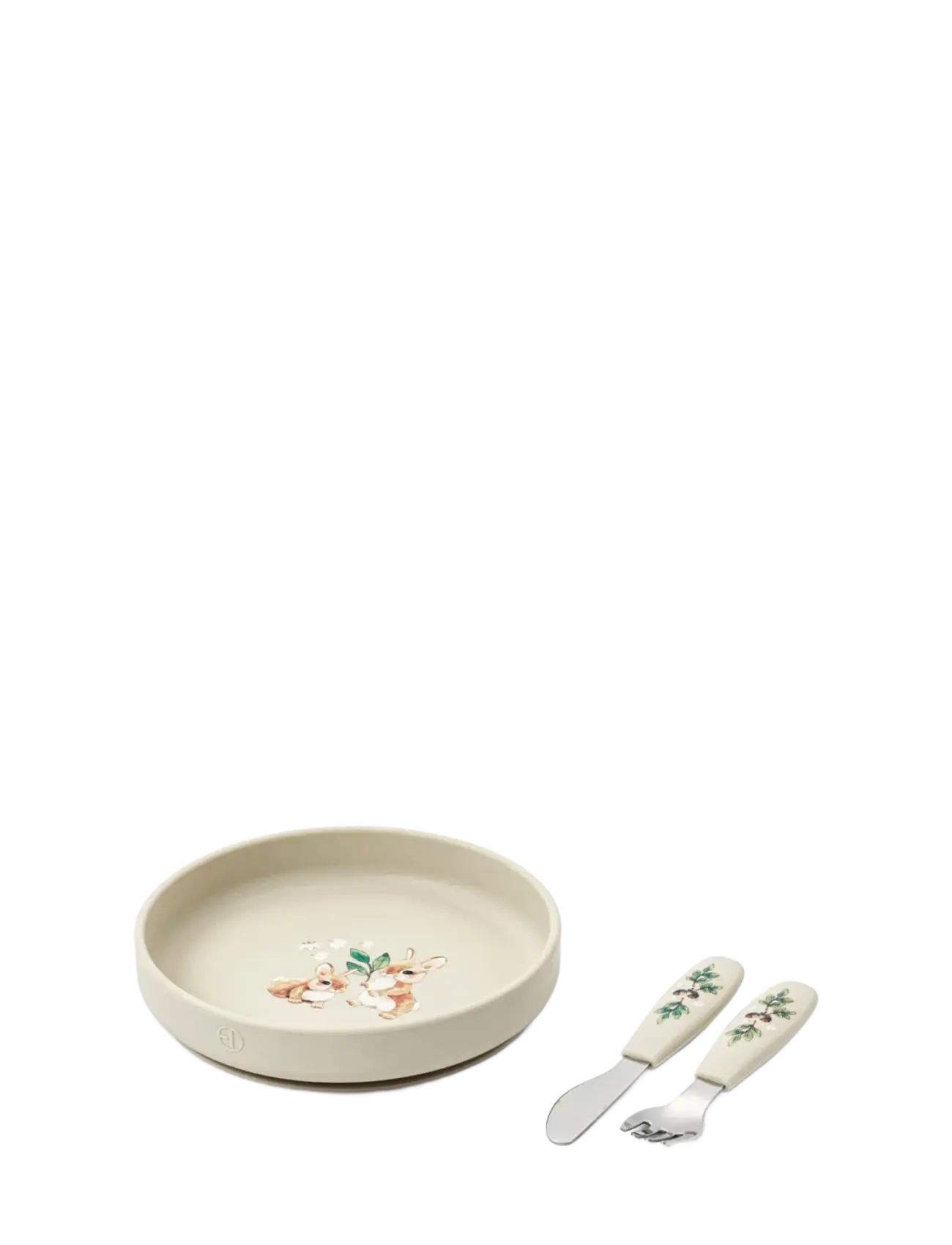 Elodie Details Silicone Plate Set Bunny Darling - App deal - BUNNY DARLING / beige