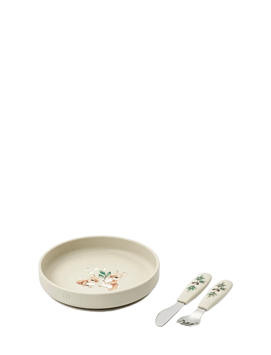Elodie Details - Silicone Plate Set Bunny Darling - matarsett - bunny darling - 1