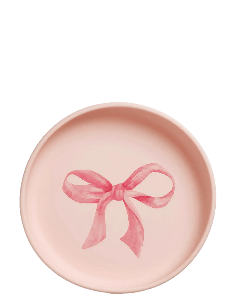 Elodie Details - Silicone Plate Set Rosy Bow - Õhtusöögikomplektid - rosy bow - 2