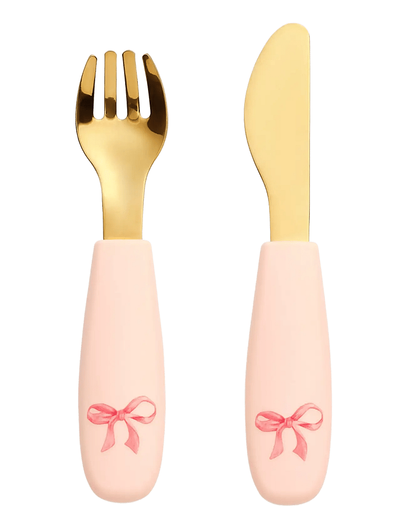 Elodie Details - Silicone Plate Set Rosy Bow - Õhtusöögikomplektid - rosy bow - 3