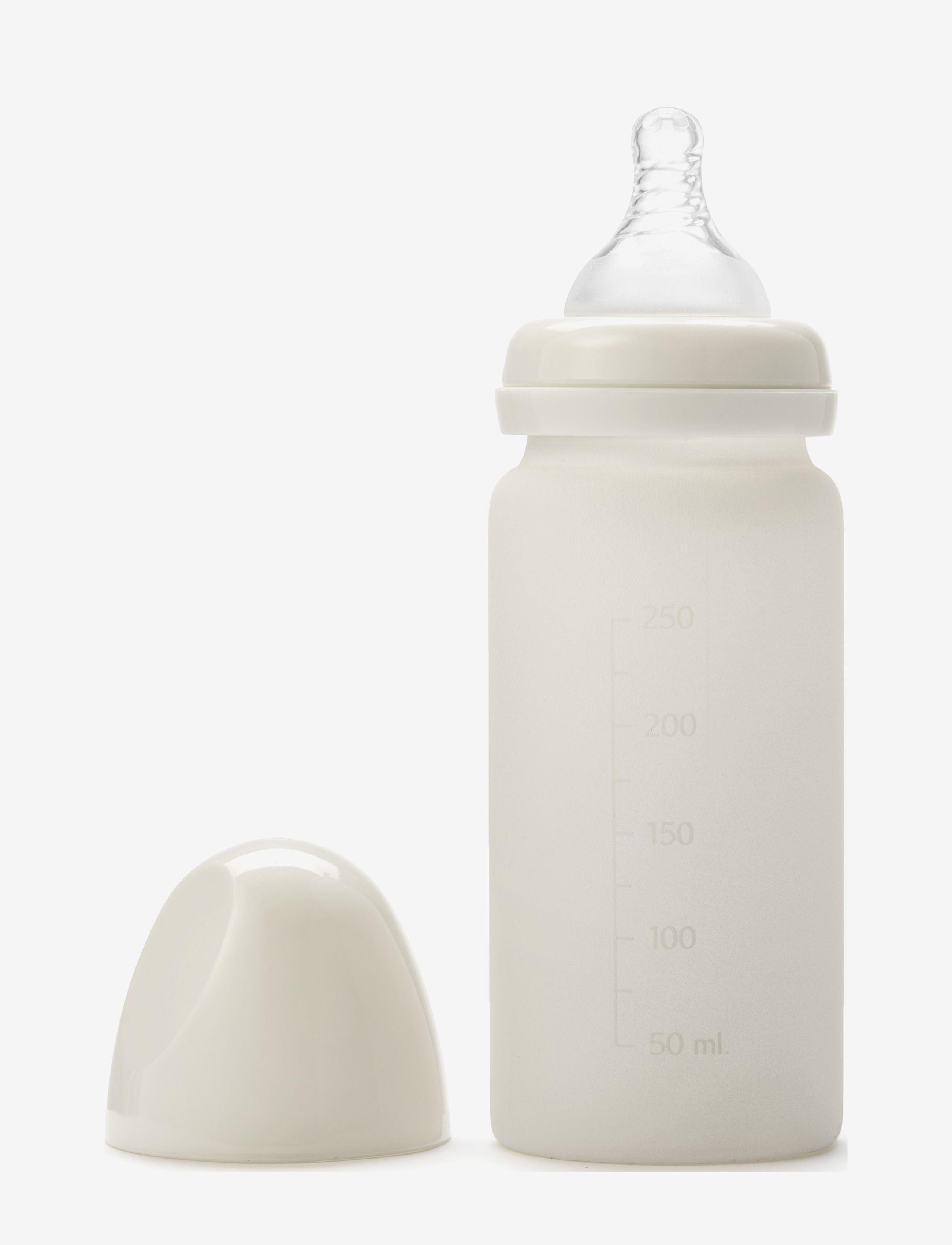Elodie Details Glass Feeding Bottle - Vanilla White - Nappflaskor - VANILLA WHITE / white