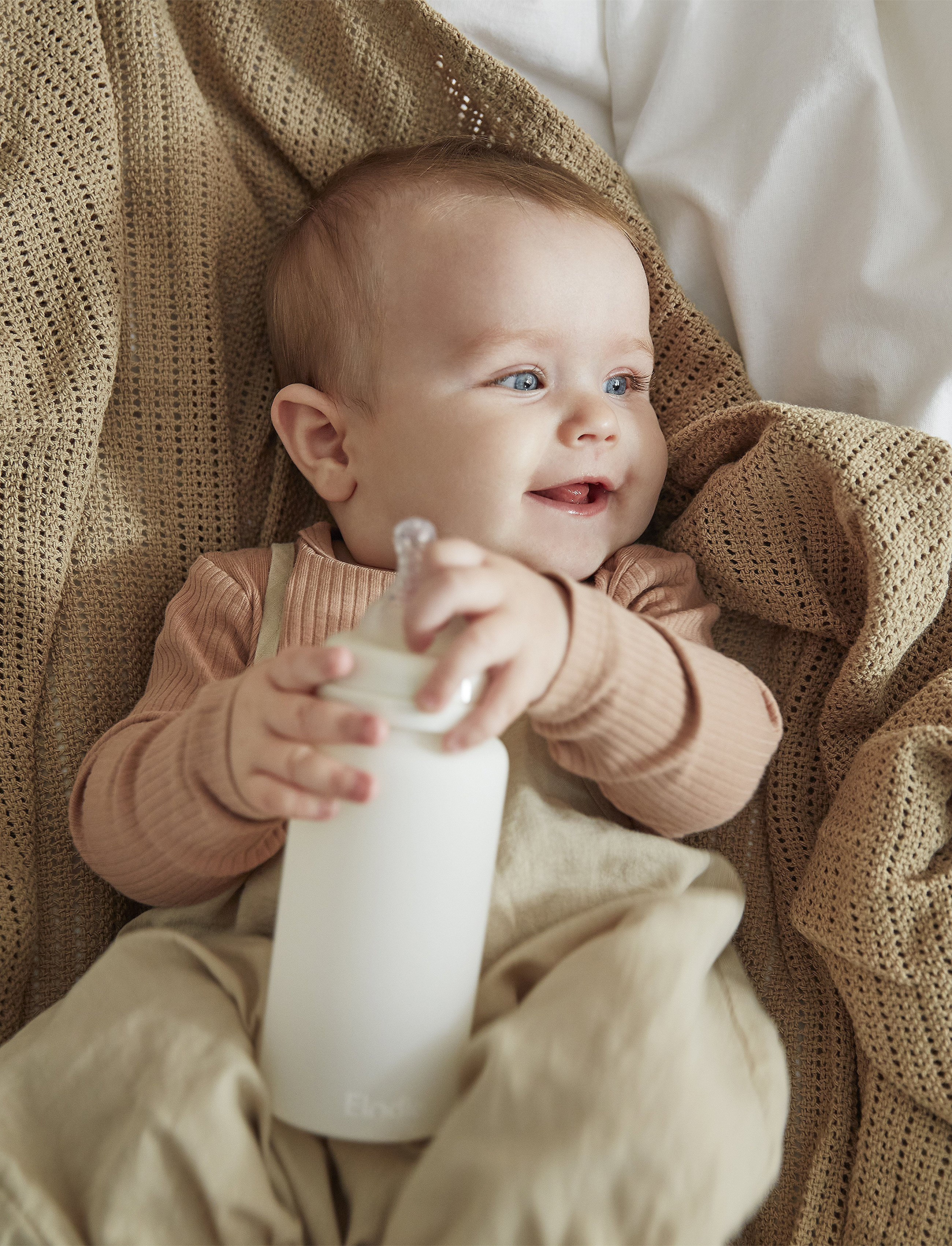Elodie Details Glass Feeding Bottle Vanilla White, One Size, Baby Bottles & Accessories, Weiß - Bottles, Kinder