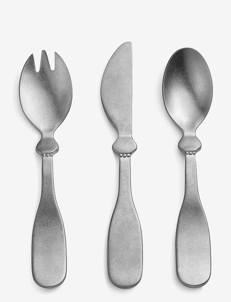Elodie Details - Children's Cutlary set - Antique Silver - serveringsset - matt silver - 0