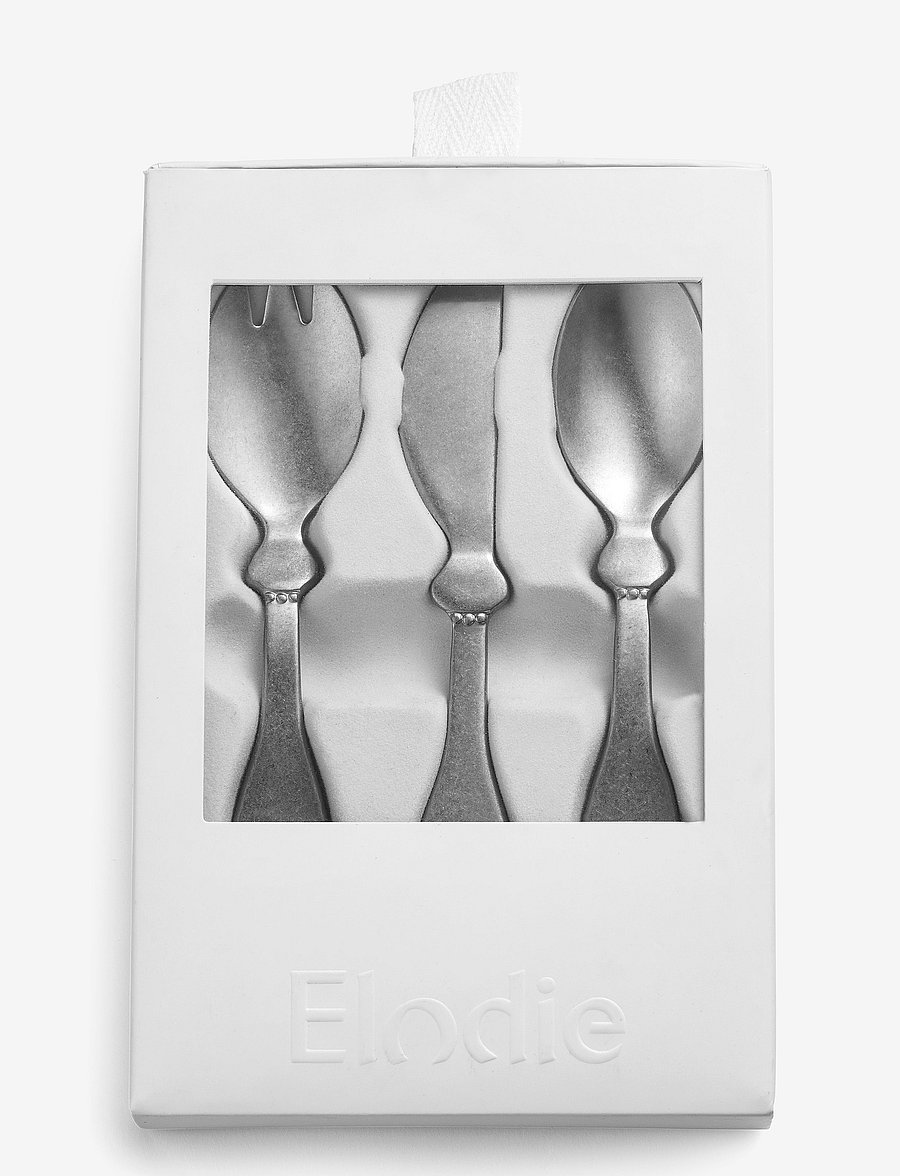 Elodie Details - Children's Cutlary set - Antique Silver - trauku komplekti - matt silver - 1