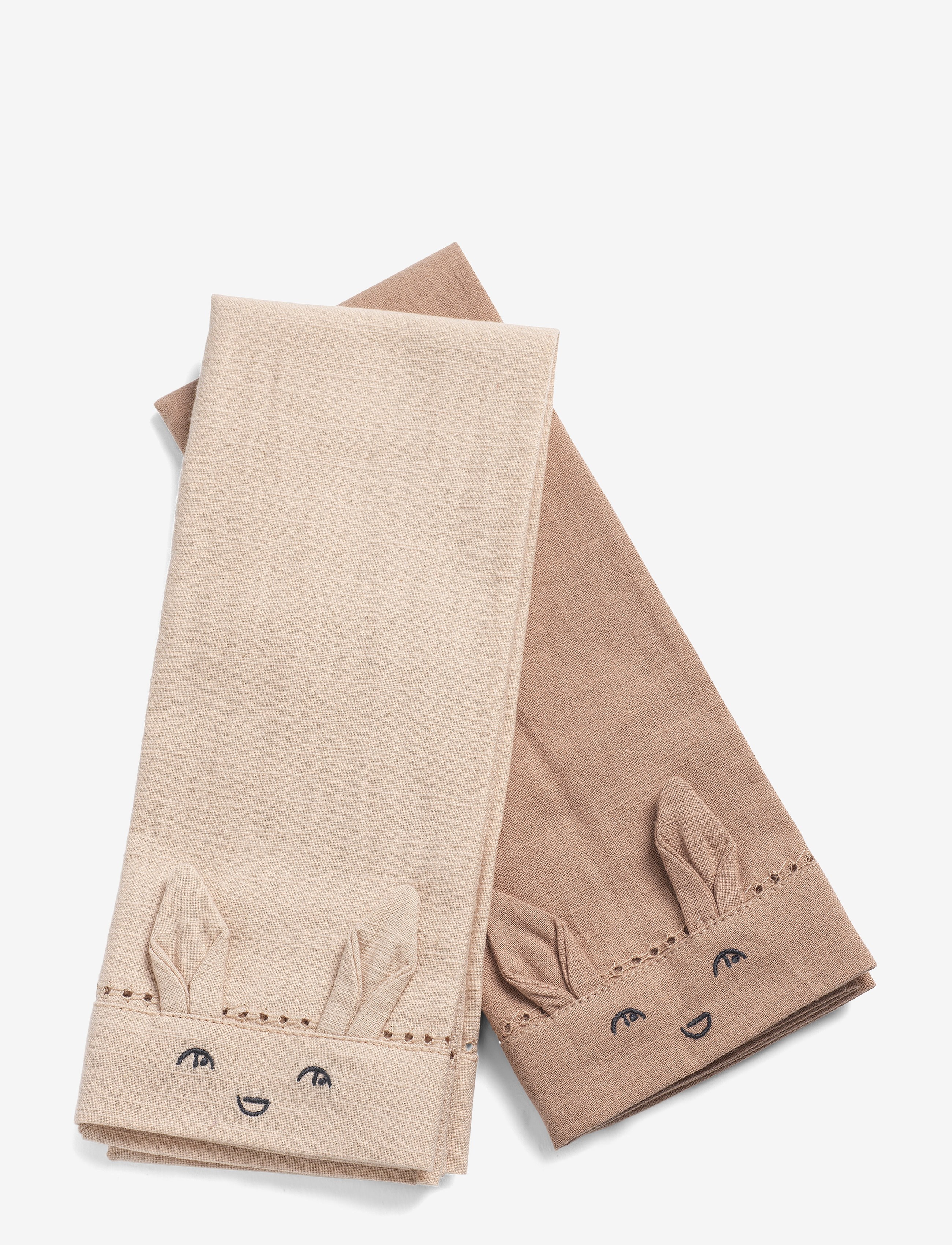 Baby Napkins 2pcs - Faded Rose / Powder Pink - DUSTY PINK /LT PINK