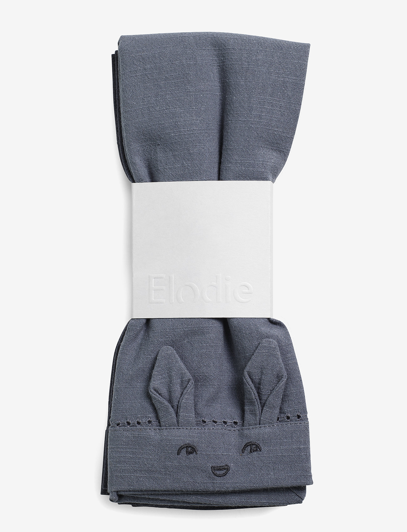 Elodie Details - Baby Napkins 2pcs - Tender Blue / Juniper Blue - servetter & tillbehör - dusty blue / dk blue - 3