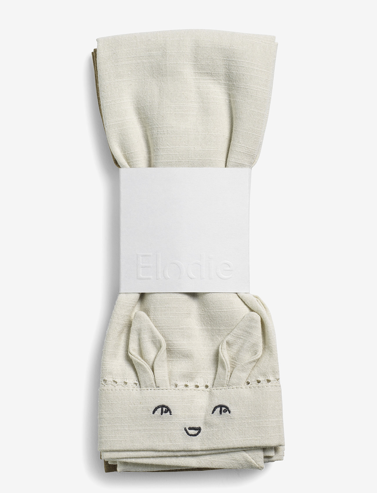 Elodie Details - Baby Napkins 2pcs - Lily White / Warm sand - salvrätikud ja aksessuaarid - lt grey / beige - 3