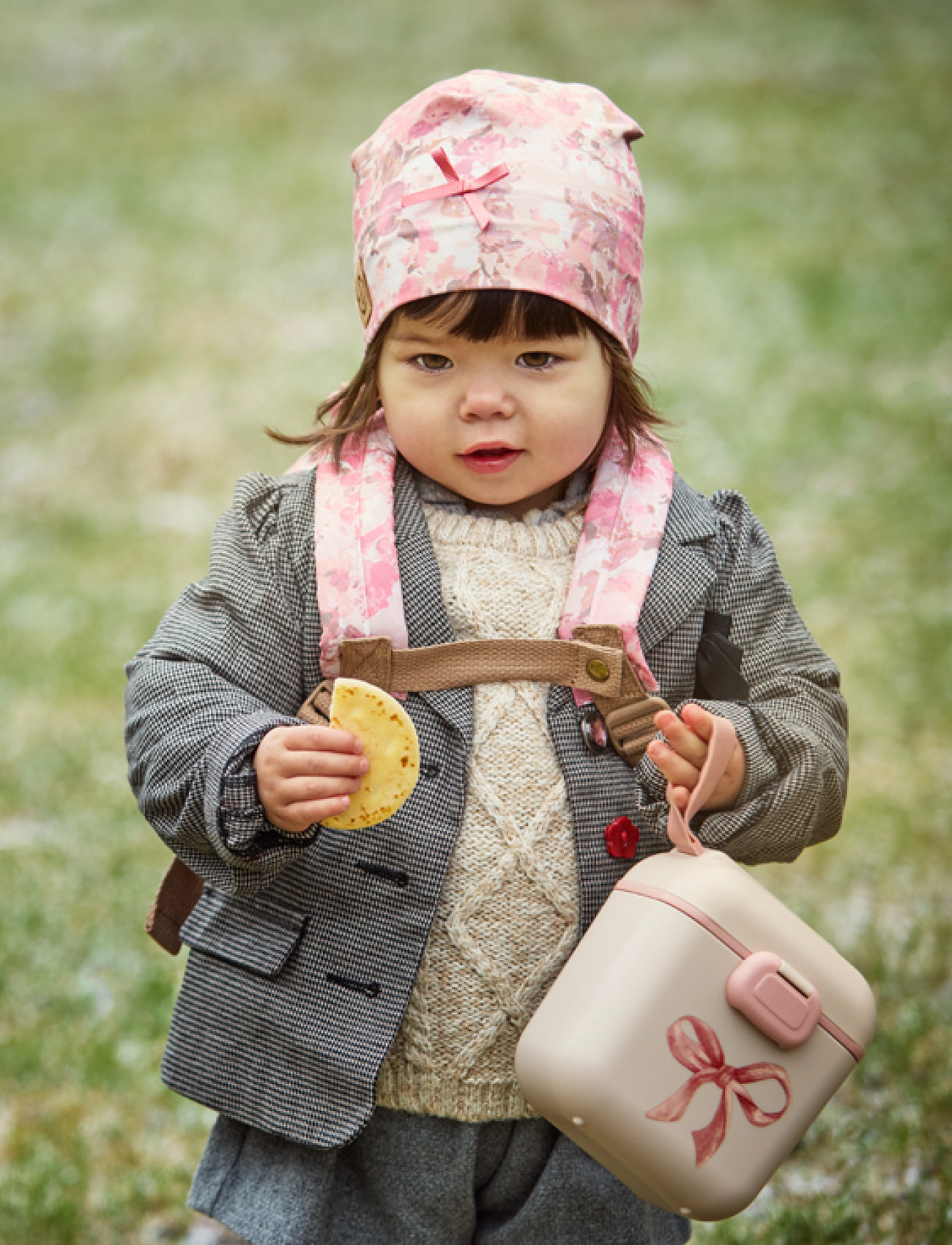 Elodie Details Lunch & Snack Box Rosy Bow,,,Rosa Gr.800 ML