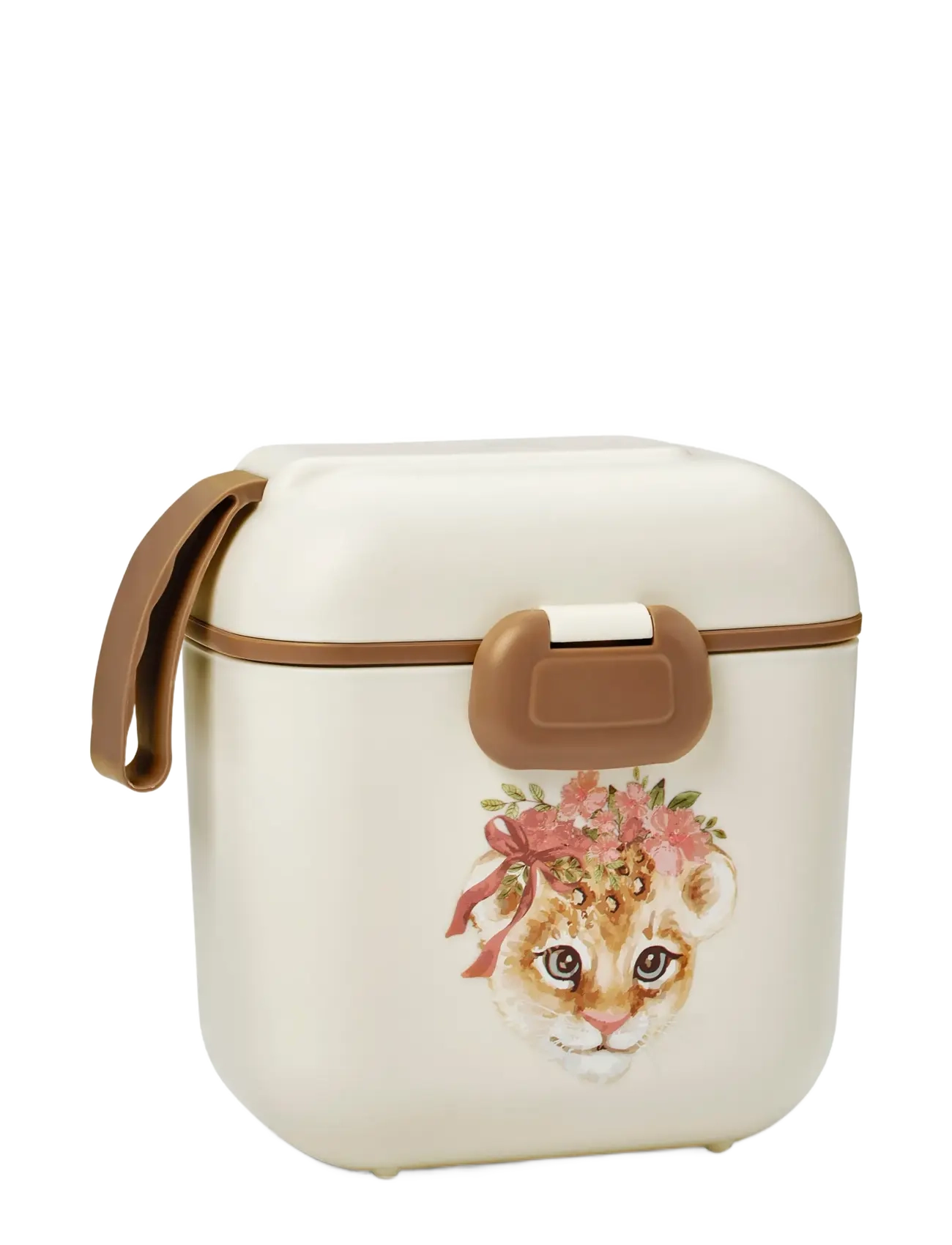 Elodie Details Lunch & Snack Box Rosy Bow Leo, One Size, Cream, Måltidstid > Madkasser, Børn
