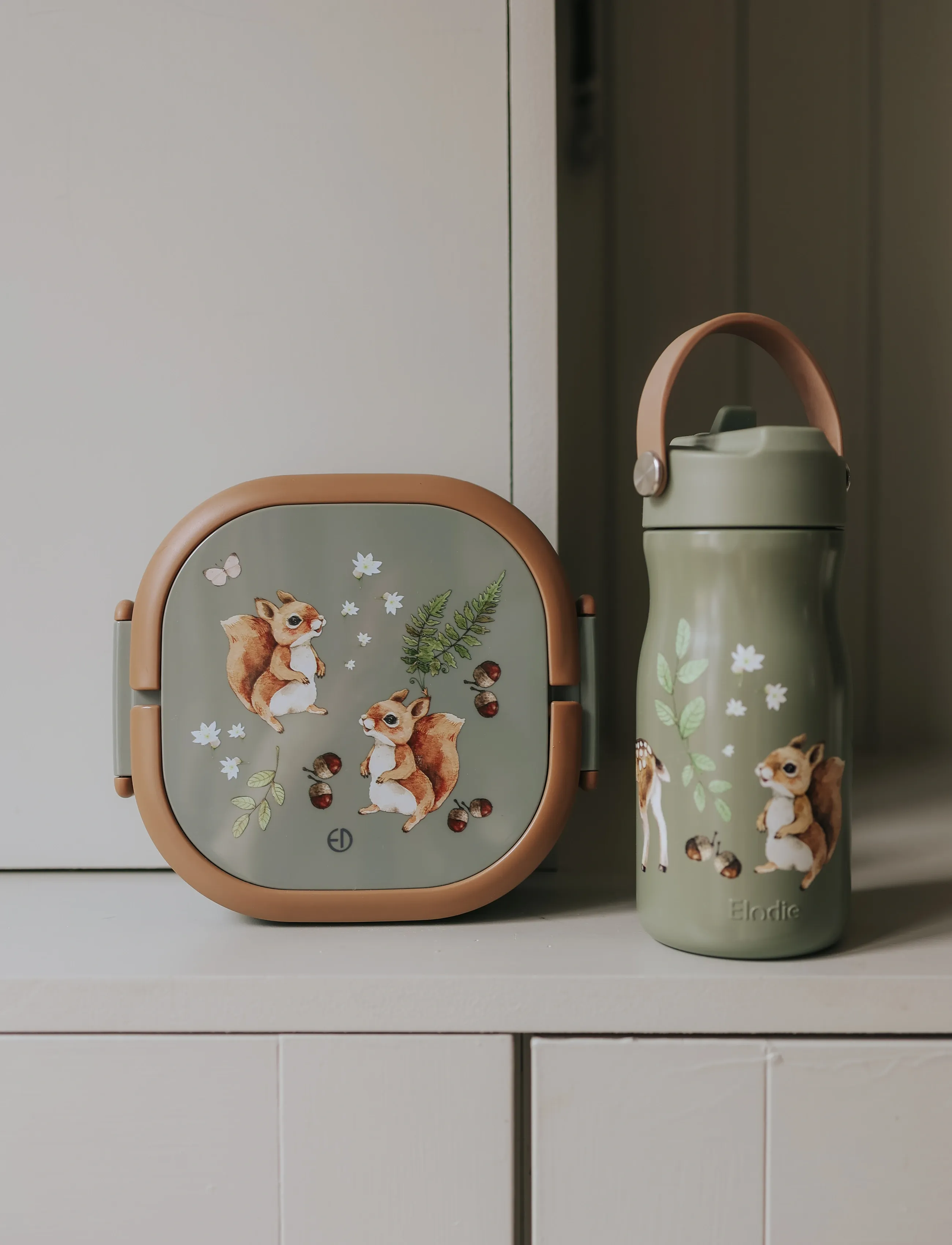 Elodie Details Lunch Box Chipmunk Darling, One Size, Meal Time, Khakigrün - Boxes, Kinder