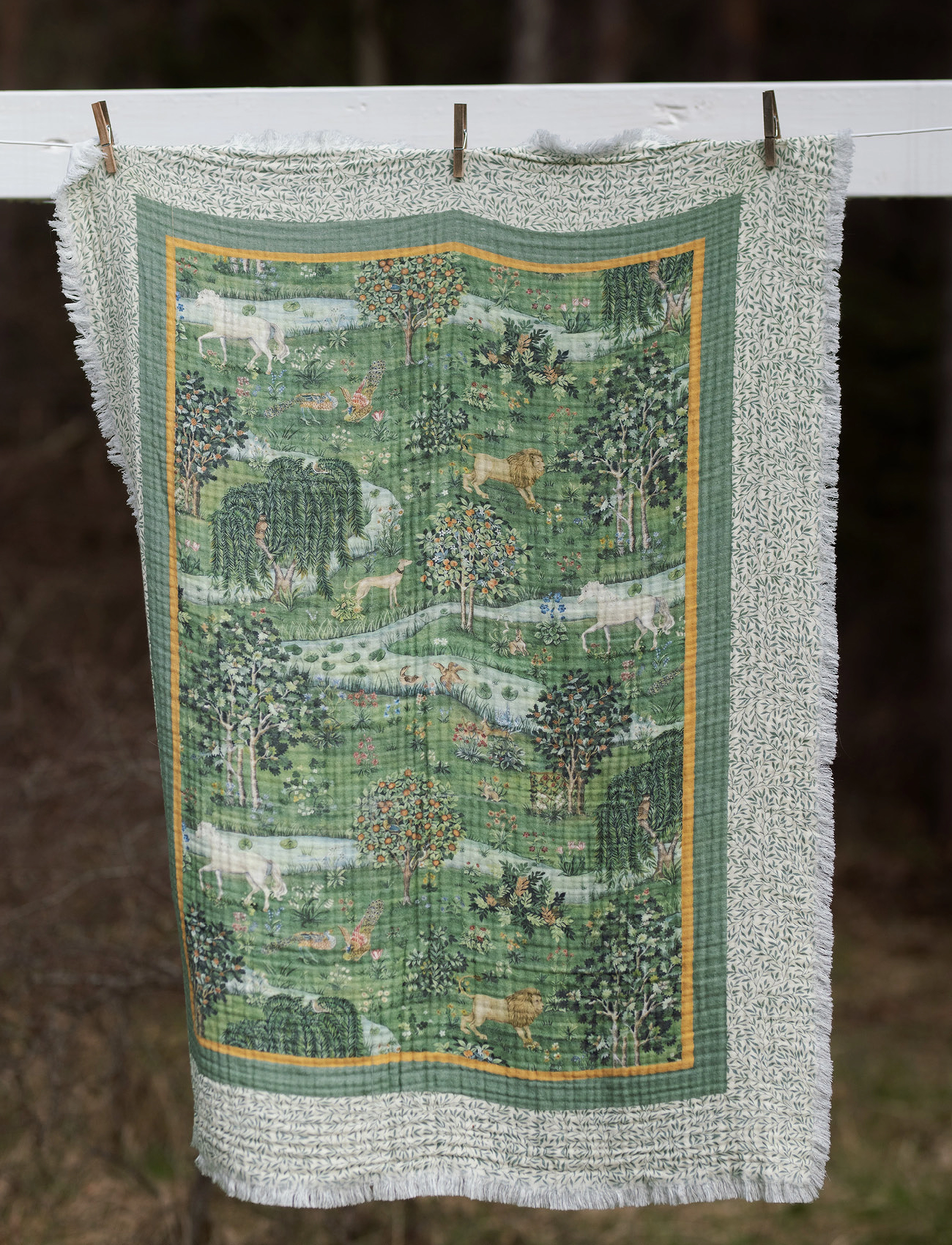 Elodie Details - Soft Cotton Blanket Owl & Willow - musselintæpper - owl & willow - 3