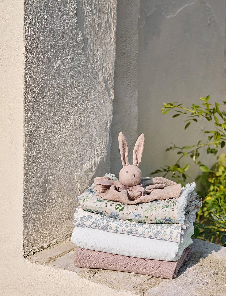 Elodie Details - Soft Cotton Blanket - Garden Leo Toile - babyfiltar - garden leo toile - 0