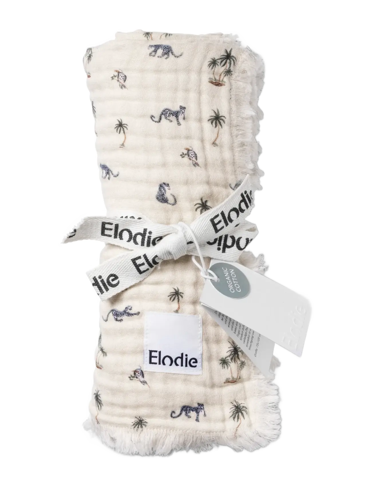 Elodie Details Soft Cotton Blanket Garden Leo's Resort - App deal - GARDEN LEO´S RESORT / white