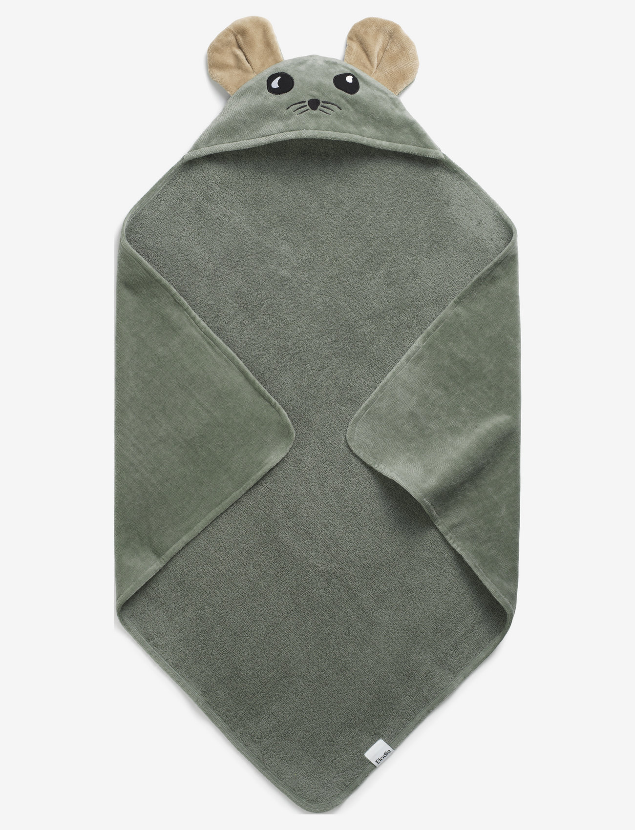 Elodie Details - Hooded Towel - Hazy Jade Max - rankšluosčiai - dusty green - 0