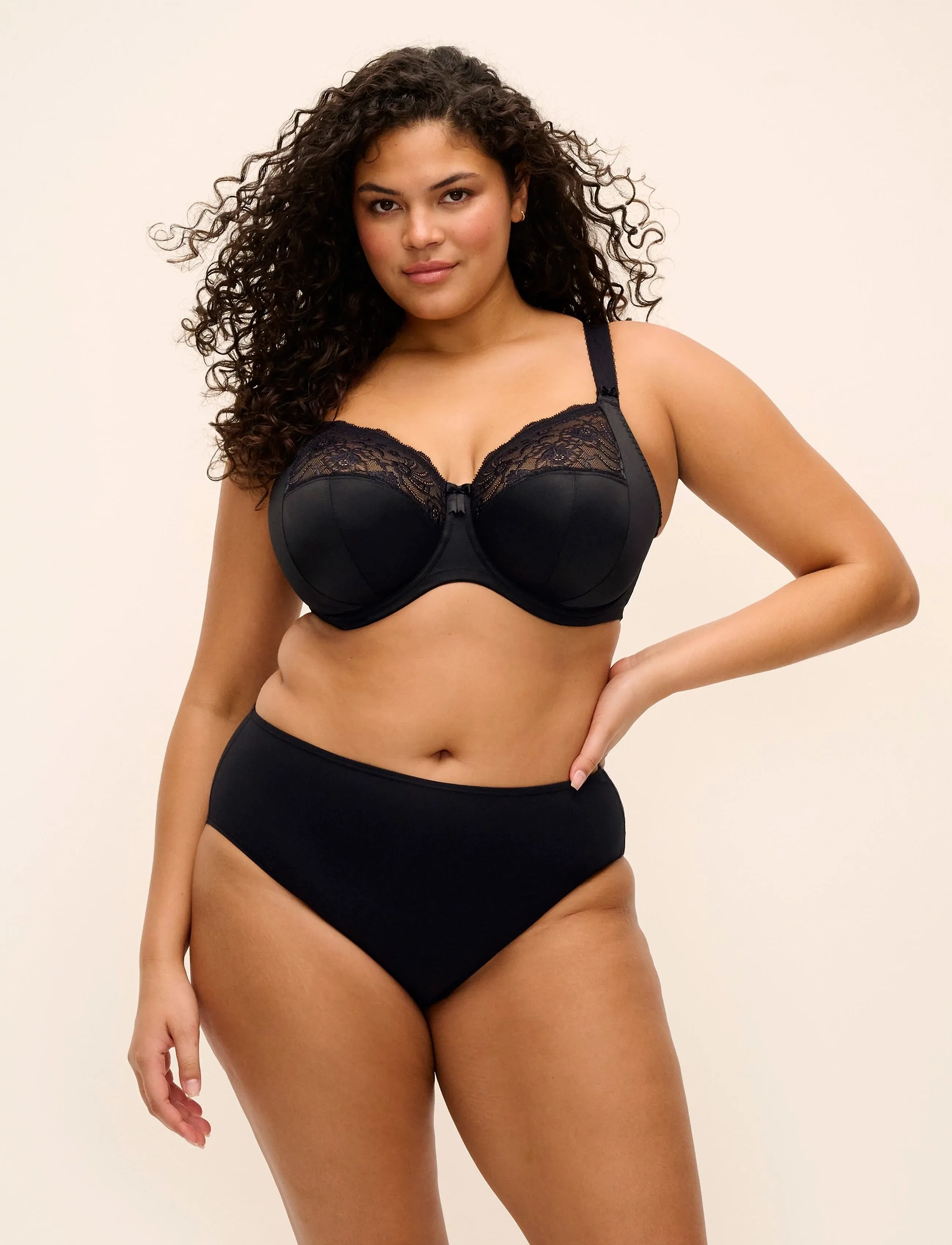 Elomi Morgan, Kvinder, Blonder Bh, Sort, Str: 95 G