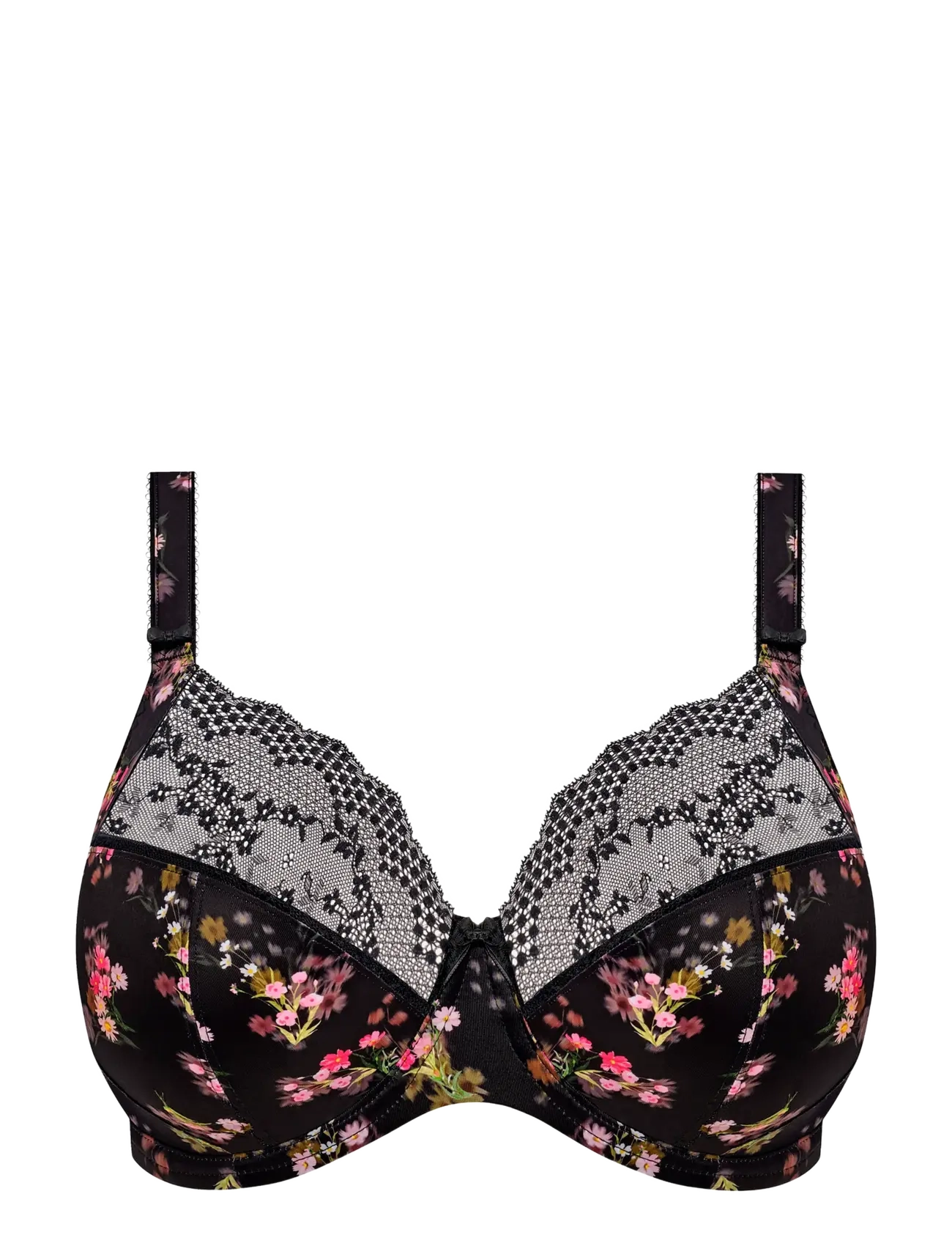 Elomi LUCIE - Plunge bras - FLEUR / black