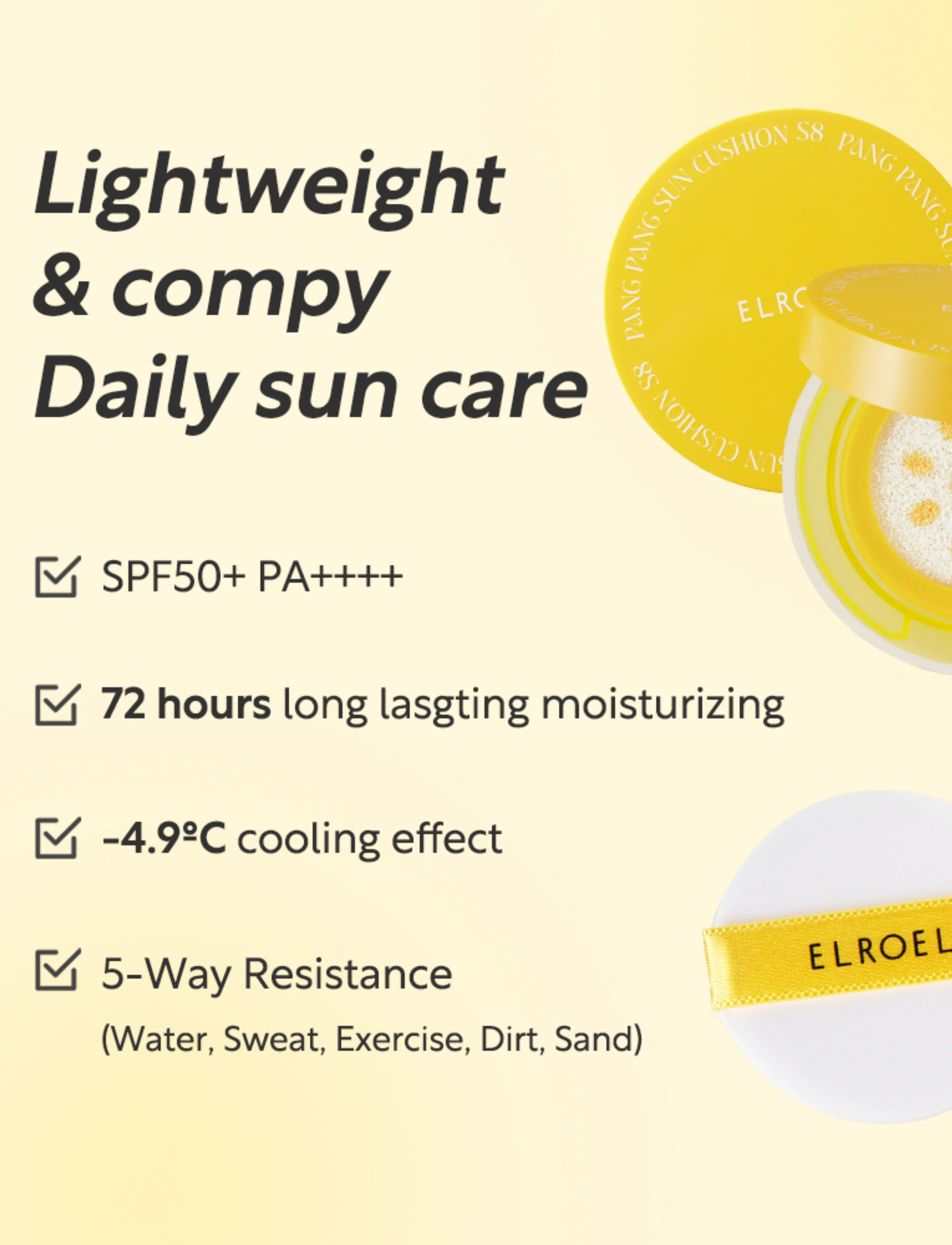 Elroel - Pang Pang Sun Cushion - clear - 2