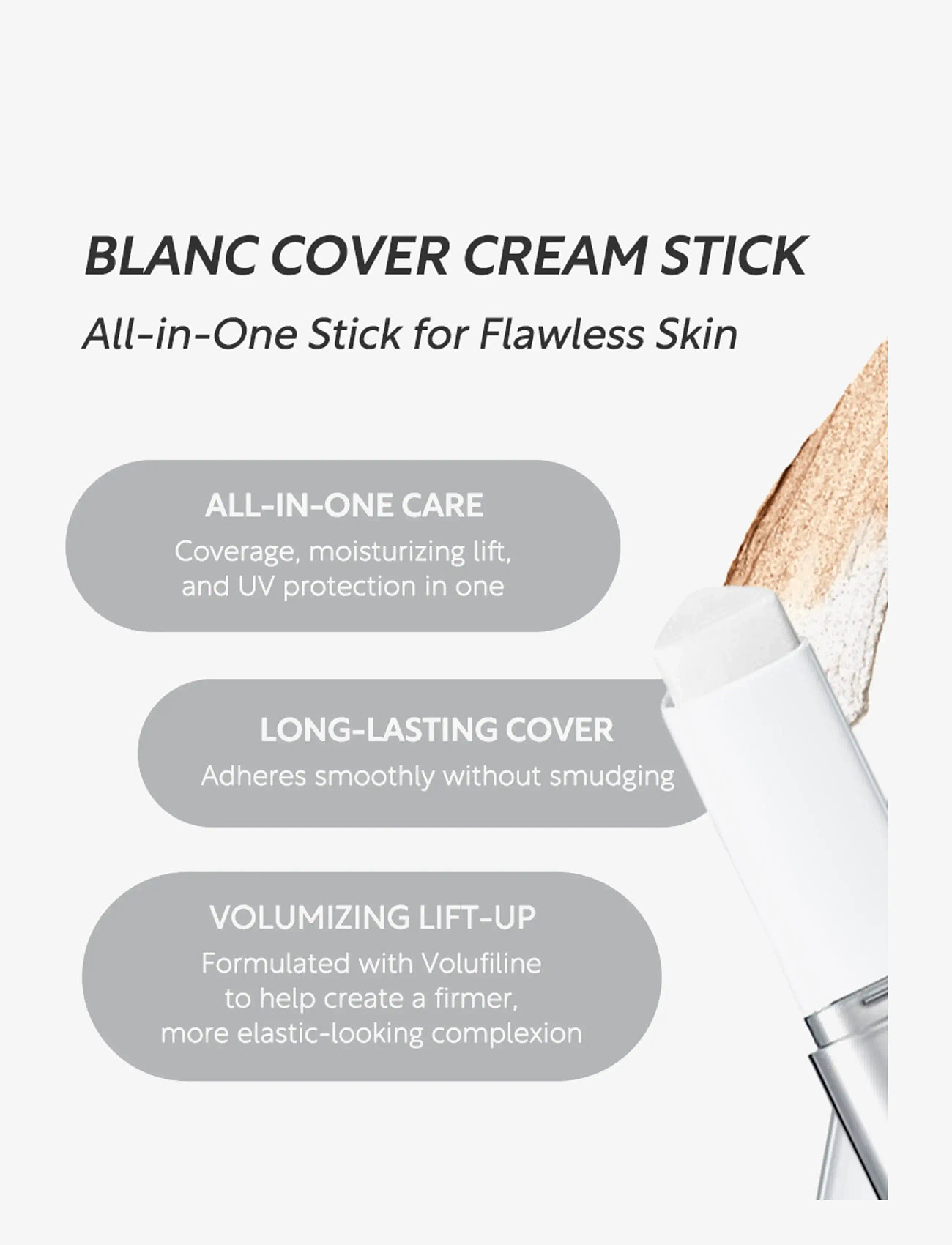 Elroel - Blanc Cover Cream Stick Deep - makeup - deep - 1