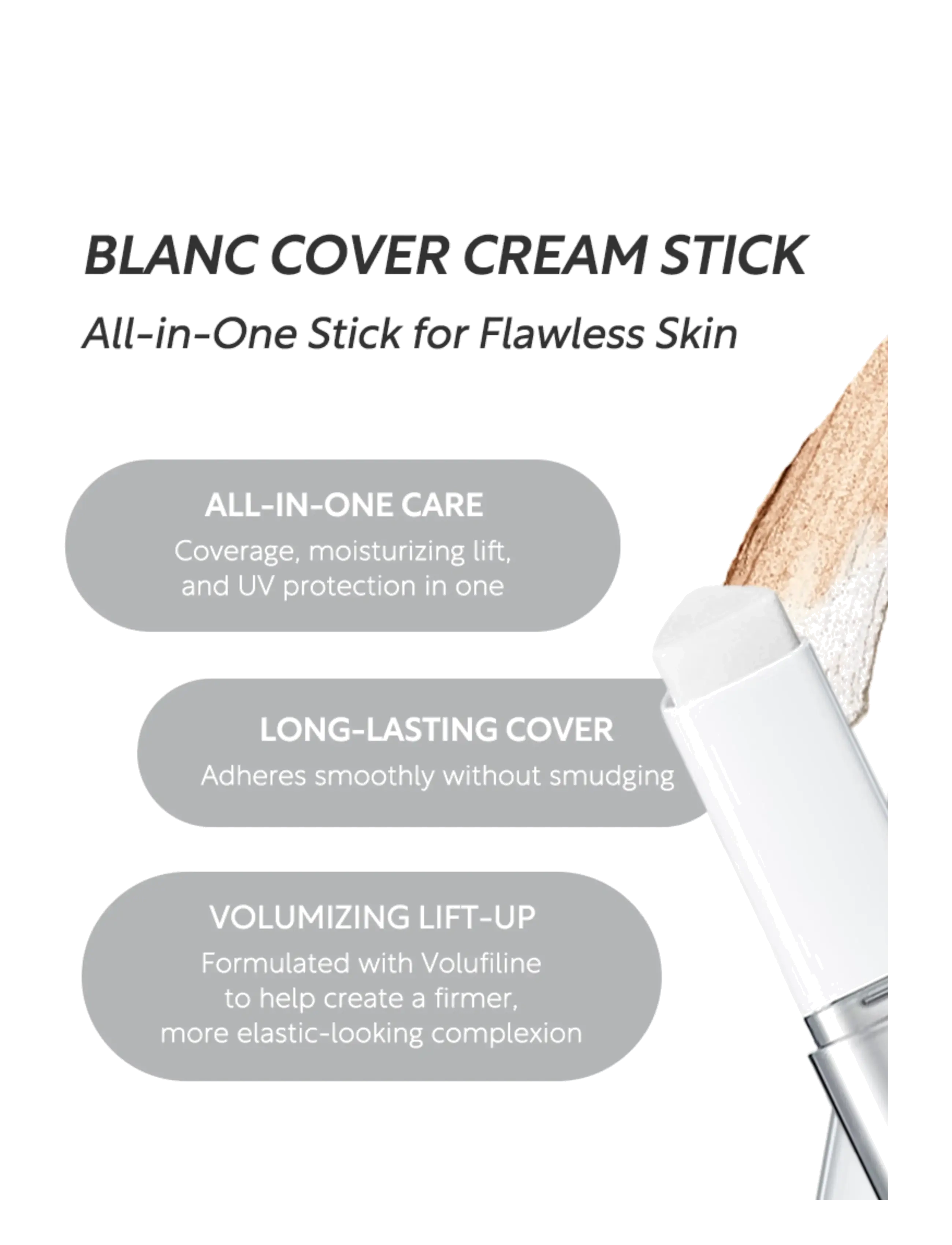 Elroel - Blanc Cover Cream Stick Deep - makeup - deep - 1
