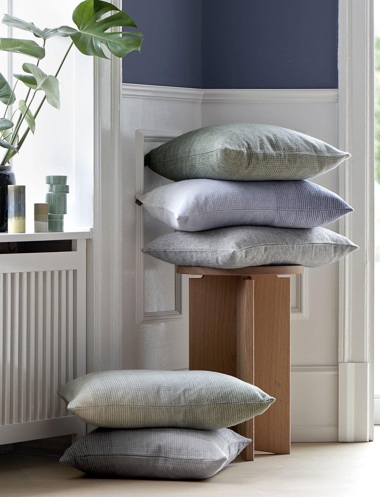 ELVANG - Horizon cushion cover - kussenovertrekken - dark blue - 1
