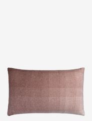 Horizon cushion cover - PLUM/COGNAC