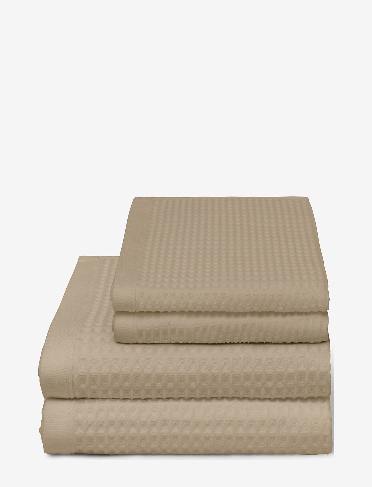 ELVANG - Waffle towel 50x70cm - handtücher & badetücher - taupe - 1