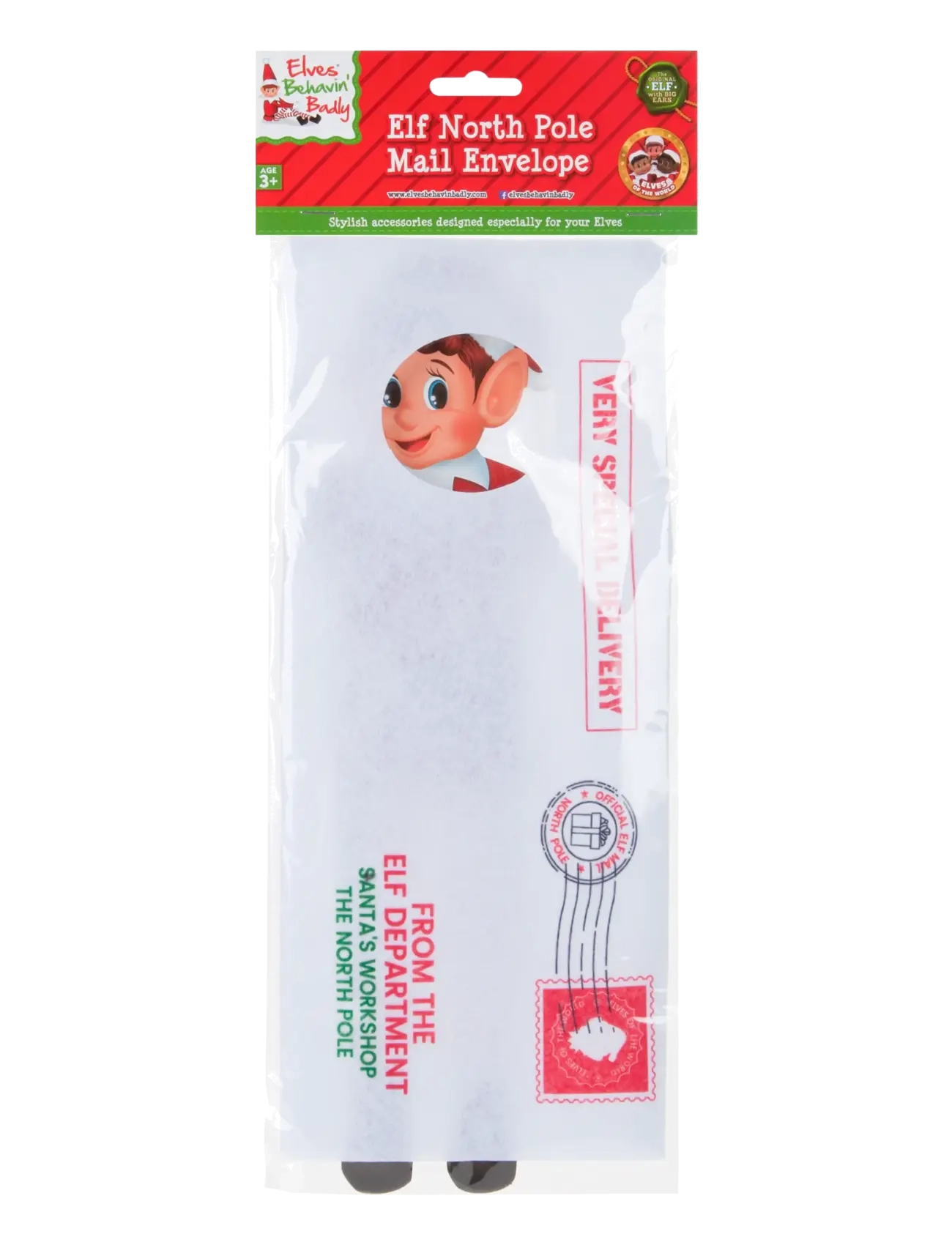 Elves Behavin' Badley - Elf Post Envelope - dockor - red - 1