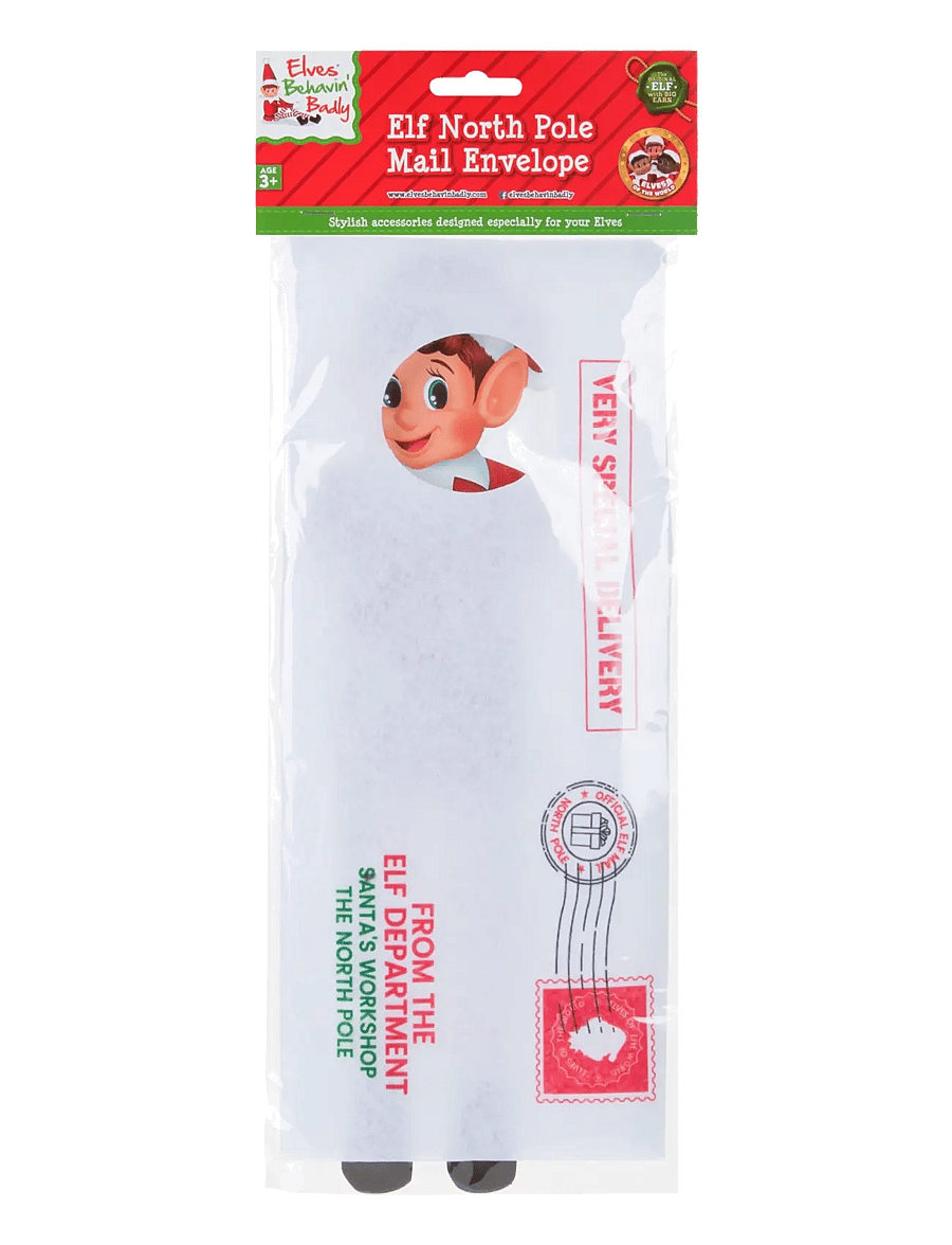 Elves Behavin' Badley - Elf Post Envelope - dukker - red - 1